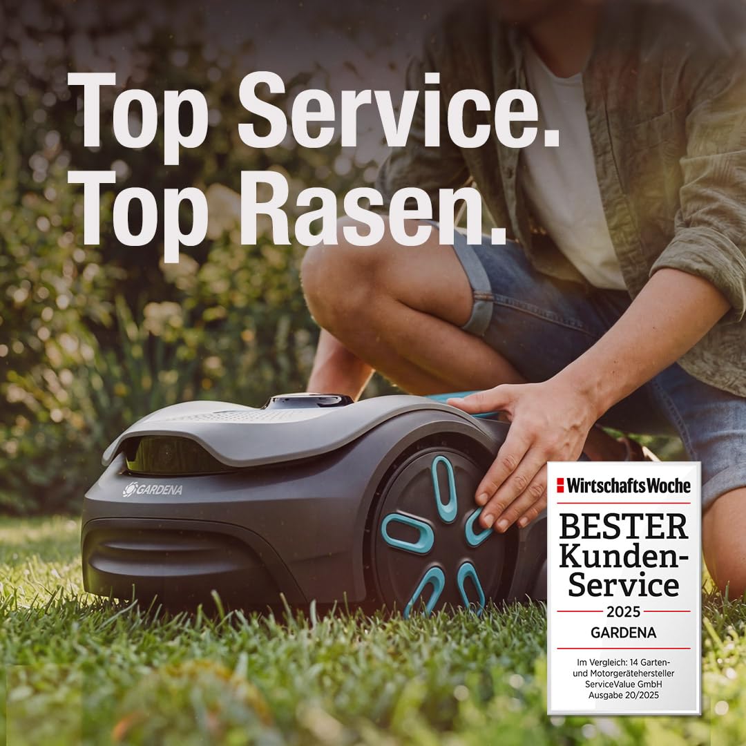 Gardena Mähroboter SILENO minimo 350 m² exklusiv für Amazon: intelligenter Rasenmäher mit optimaler Konnektivität, mit Gardena Bluetooth App programmierbar (15208-47)