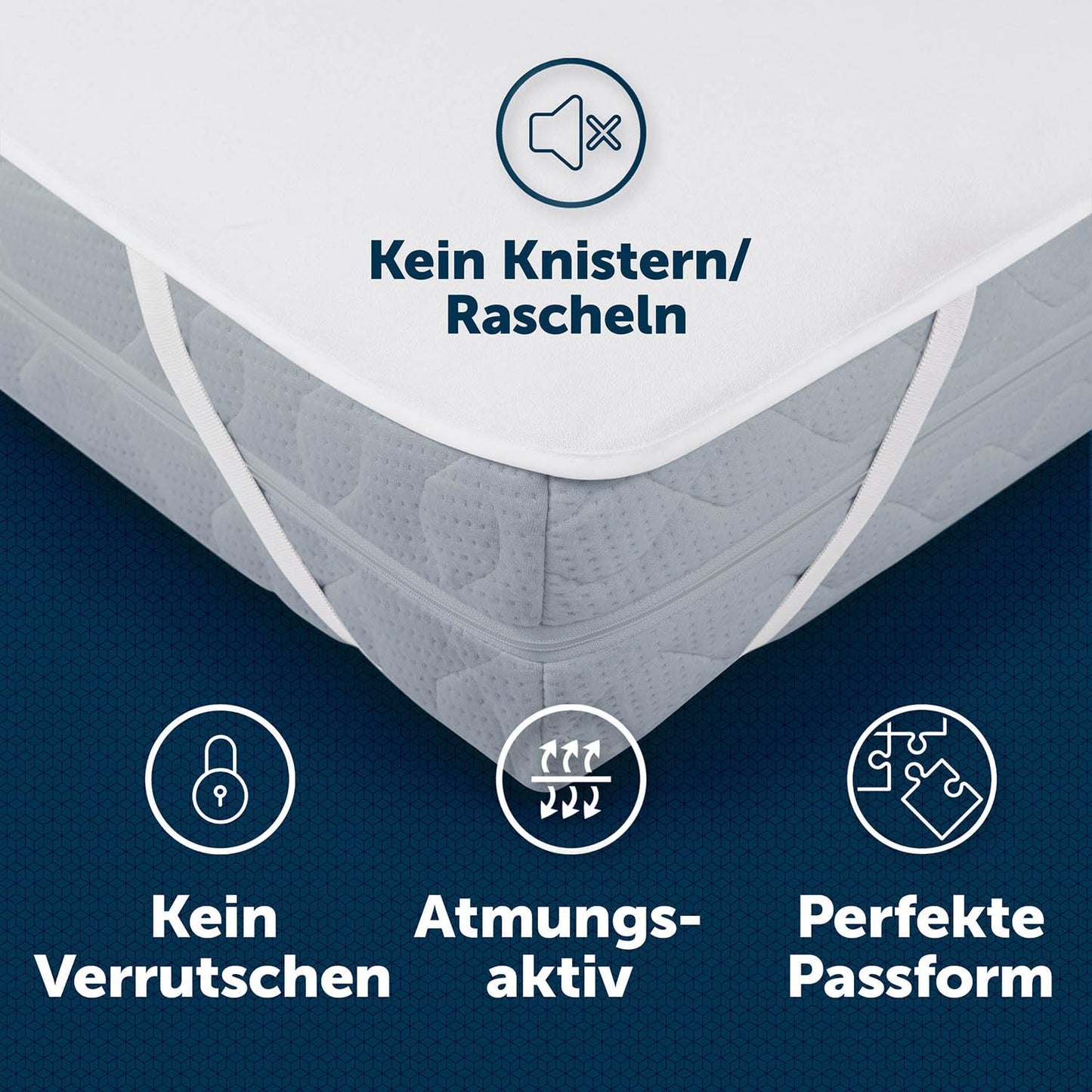 Blumtal Matratzenschoner 90x200cm - wasserdichte Matratzenauflage 90x200cm aus 80% Baumwolle - Oeko-TEX zert. Inkontinenzunterlage waschbar bis 95 °C - knisterfreier Bett Topper - Bettwanzen Schutz