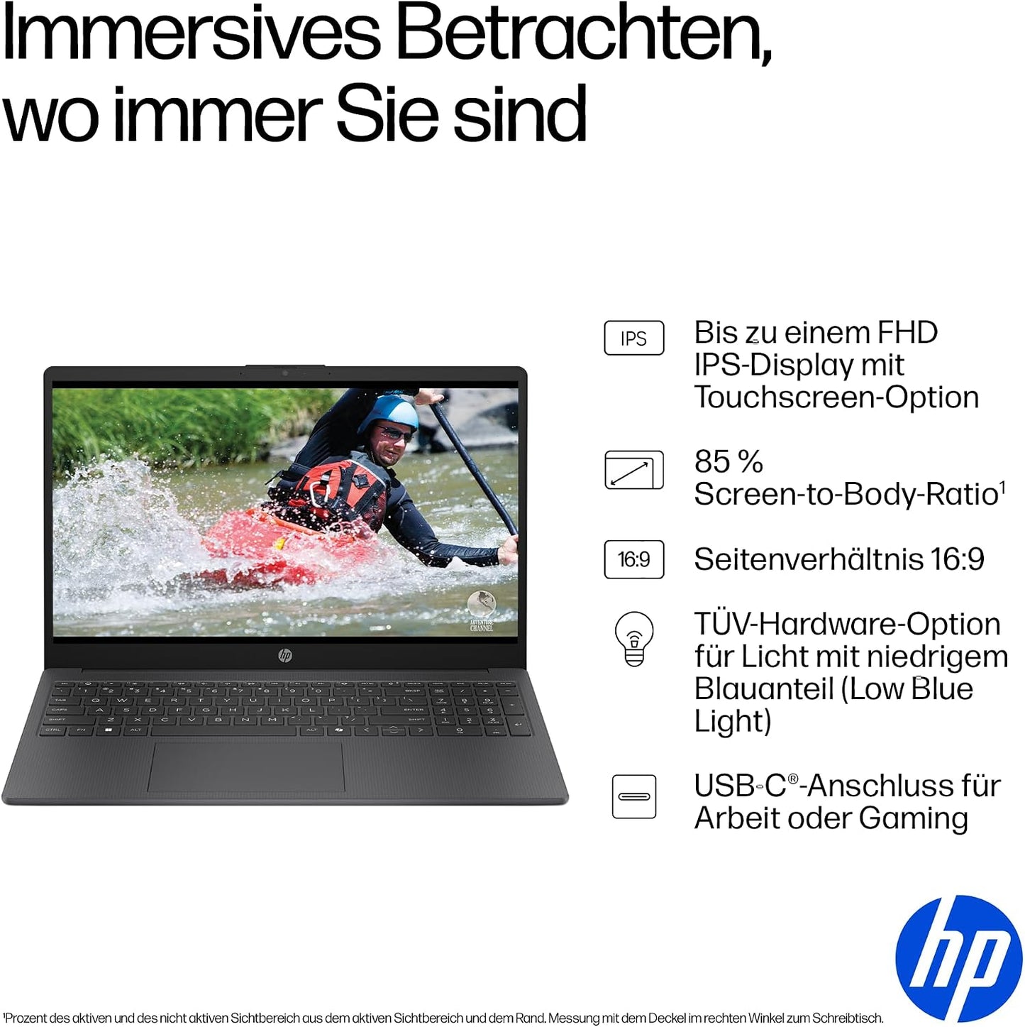 HP 15,6" Laptop – Intel Core 5, 16GB RAM, 512GB SSD