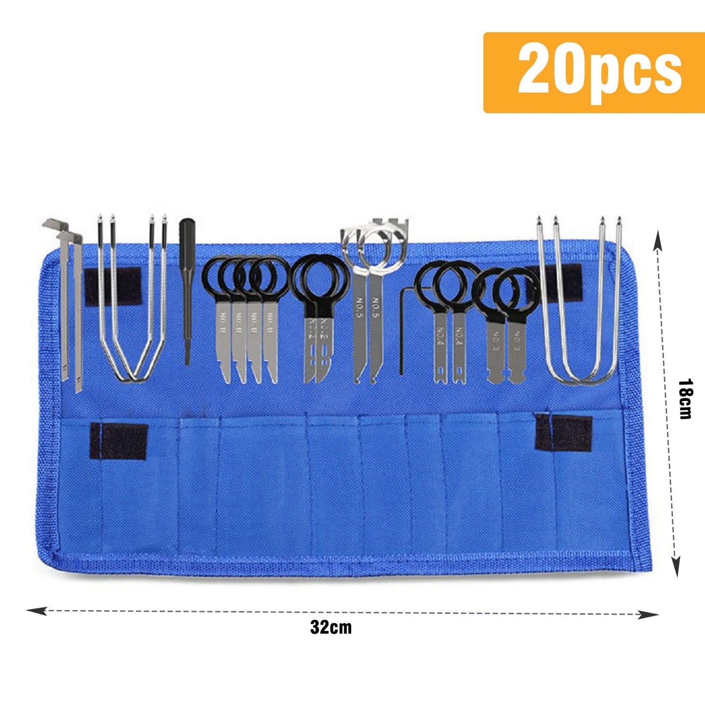 Universal Autoradio Ausbauwerkzeug Set 20 Teile fuer KFZ Radiosys