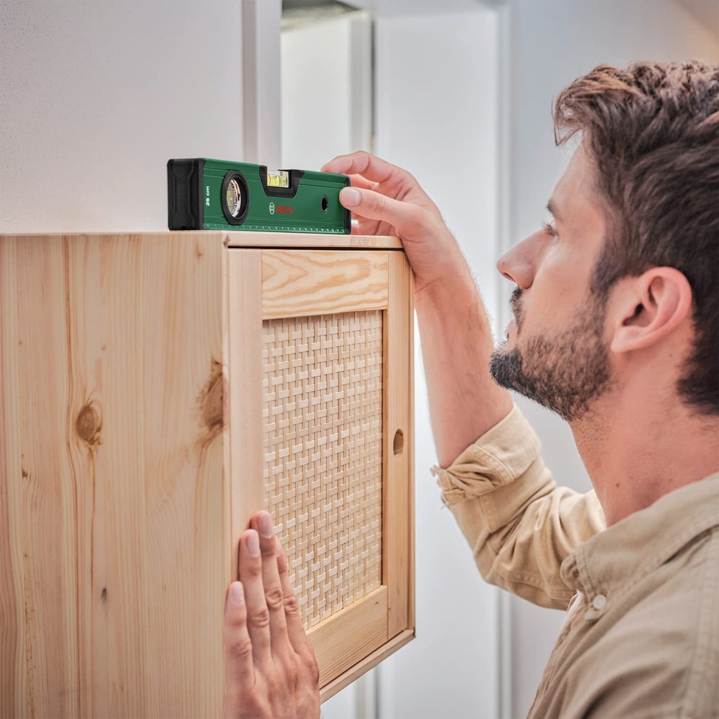 Bosch Wasserwaage 25 cm mit fluoreszierenden Libellen und Aluminiumgehäuse