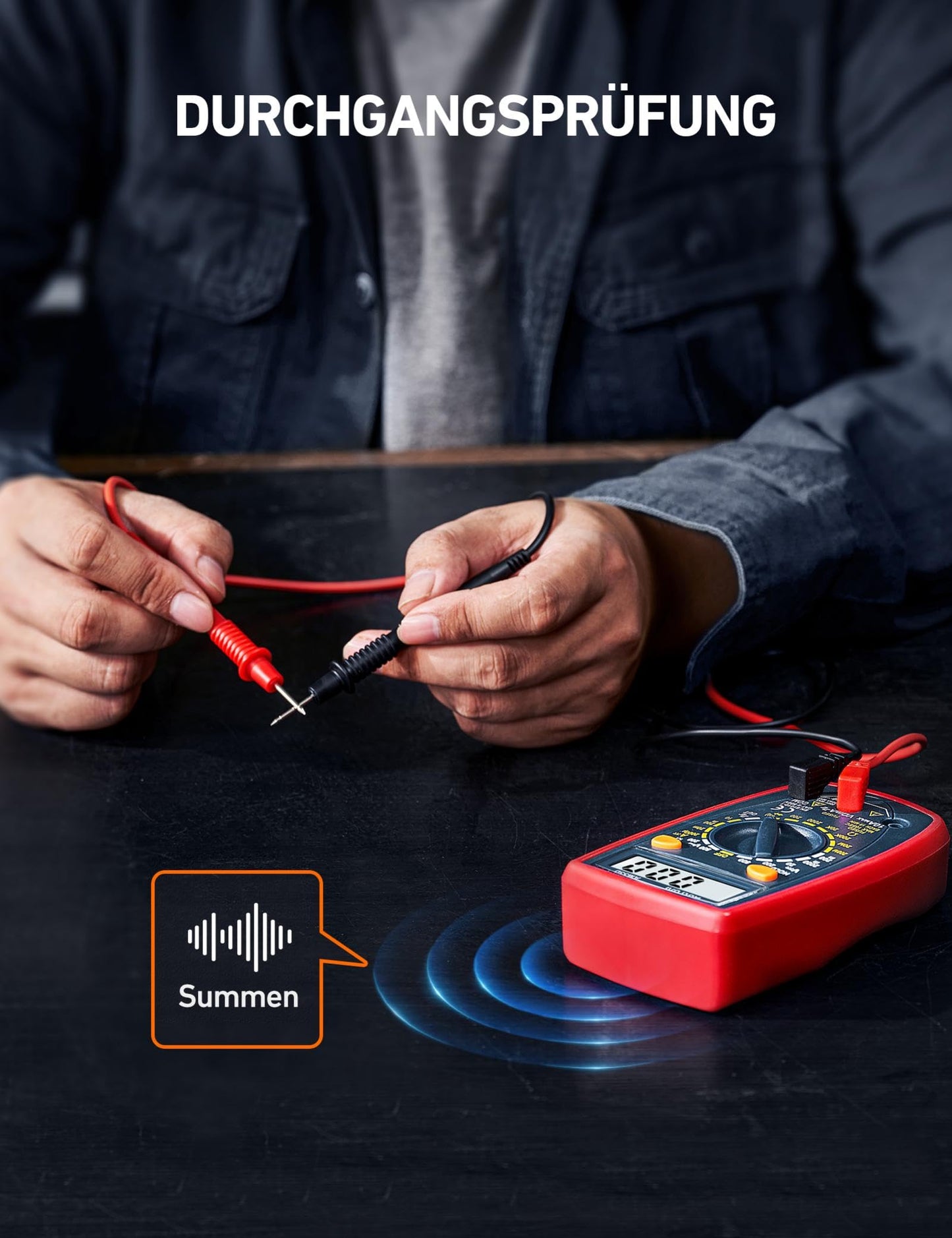 Digitales Messgerät Voltmeter Stromtester für Haushalt und Kfz