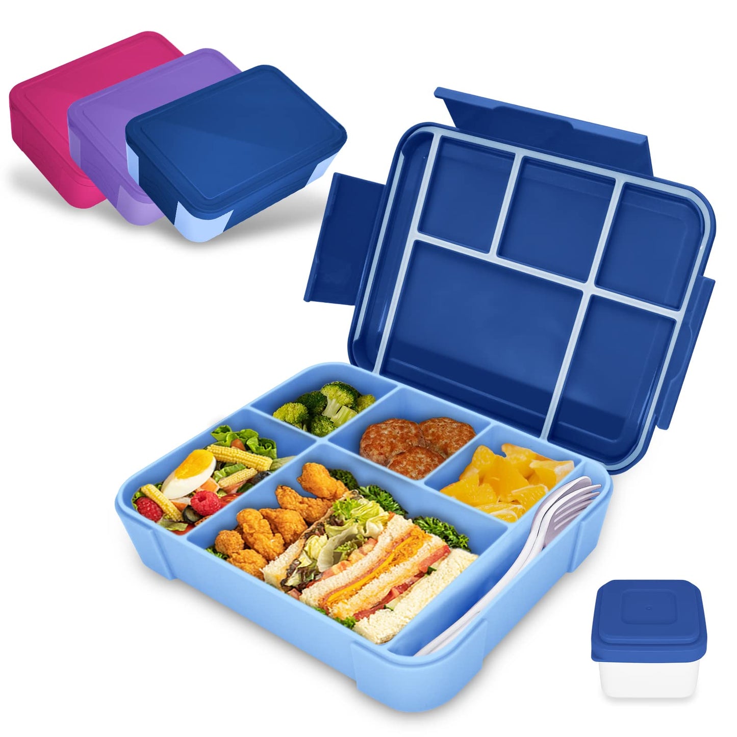 Brotdose Kinder mit Fächern Bento Box auslaufsichere Lunchbox