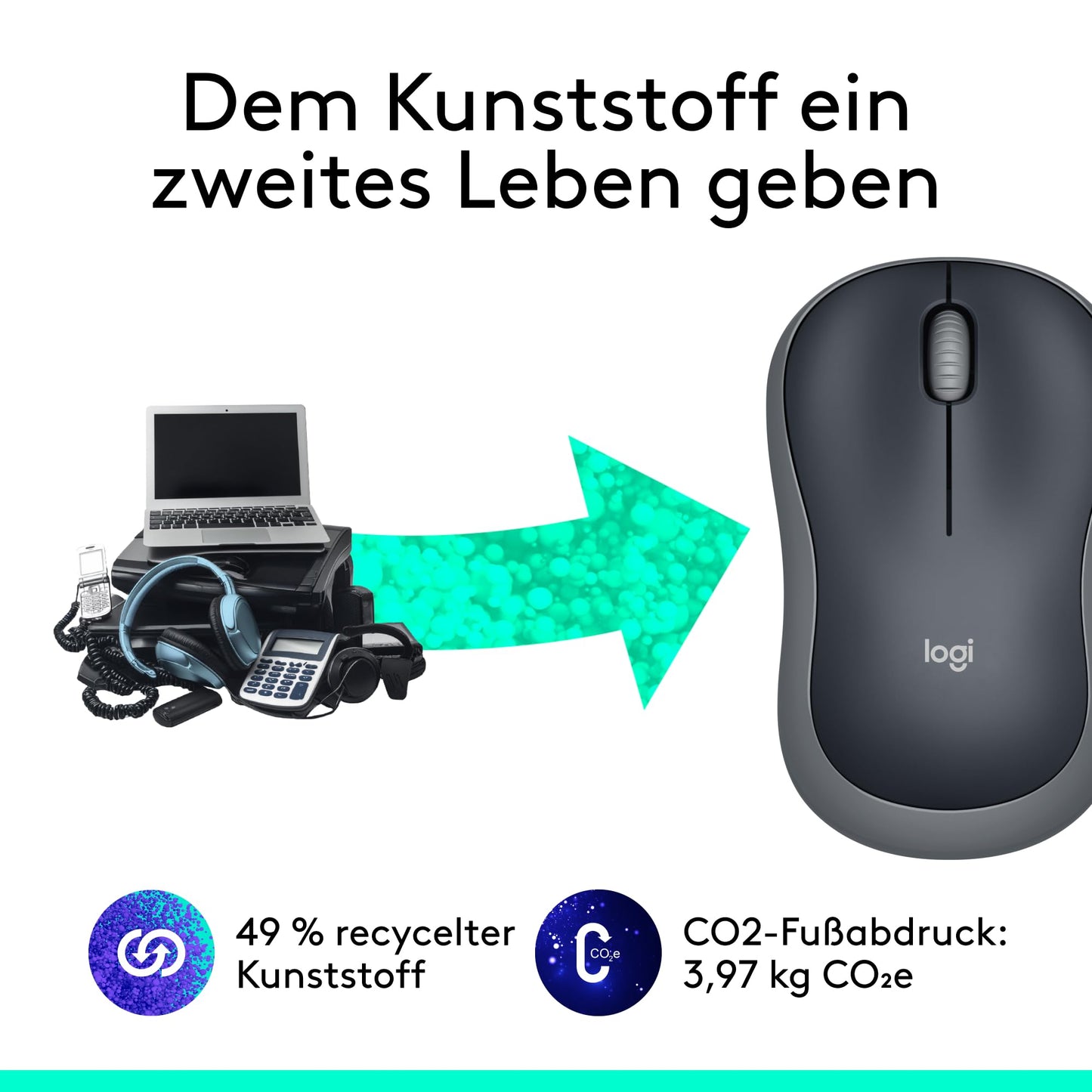 Kabellose Maus mit langanhaltender Batterie und ergonomischem Design