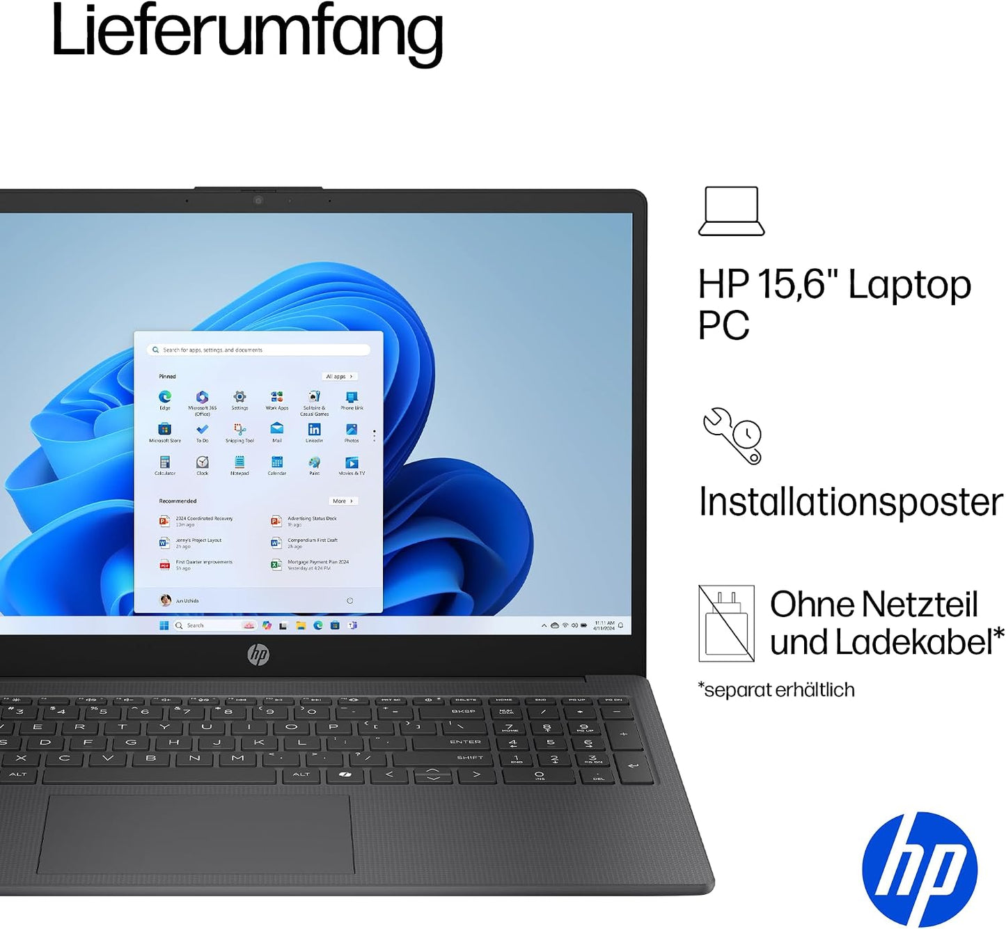 HP 15,6" Laptop – Intel Core 5, 16GB RAM, 512GB SSD