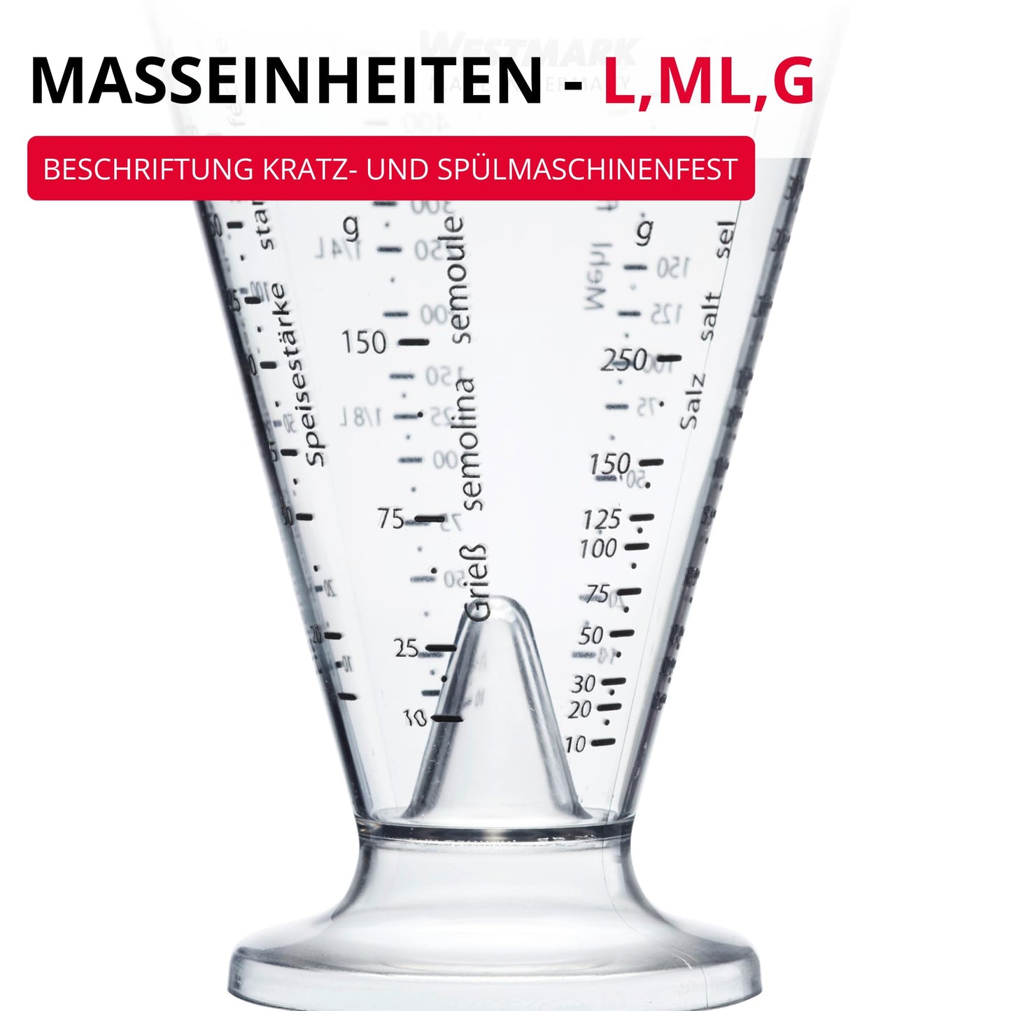 Westmark Messbecher Gerda mit Feinmesskegel und 0,5 Liter Fassungsvermögen-Westmark