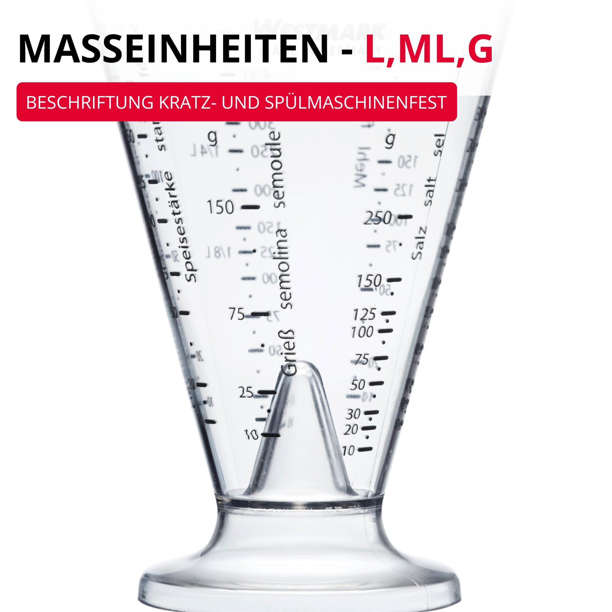 Westmark Messbecher Gerda mit Feinmesskegel und 0,5 Liter Fassungsvermögen-Westmark