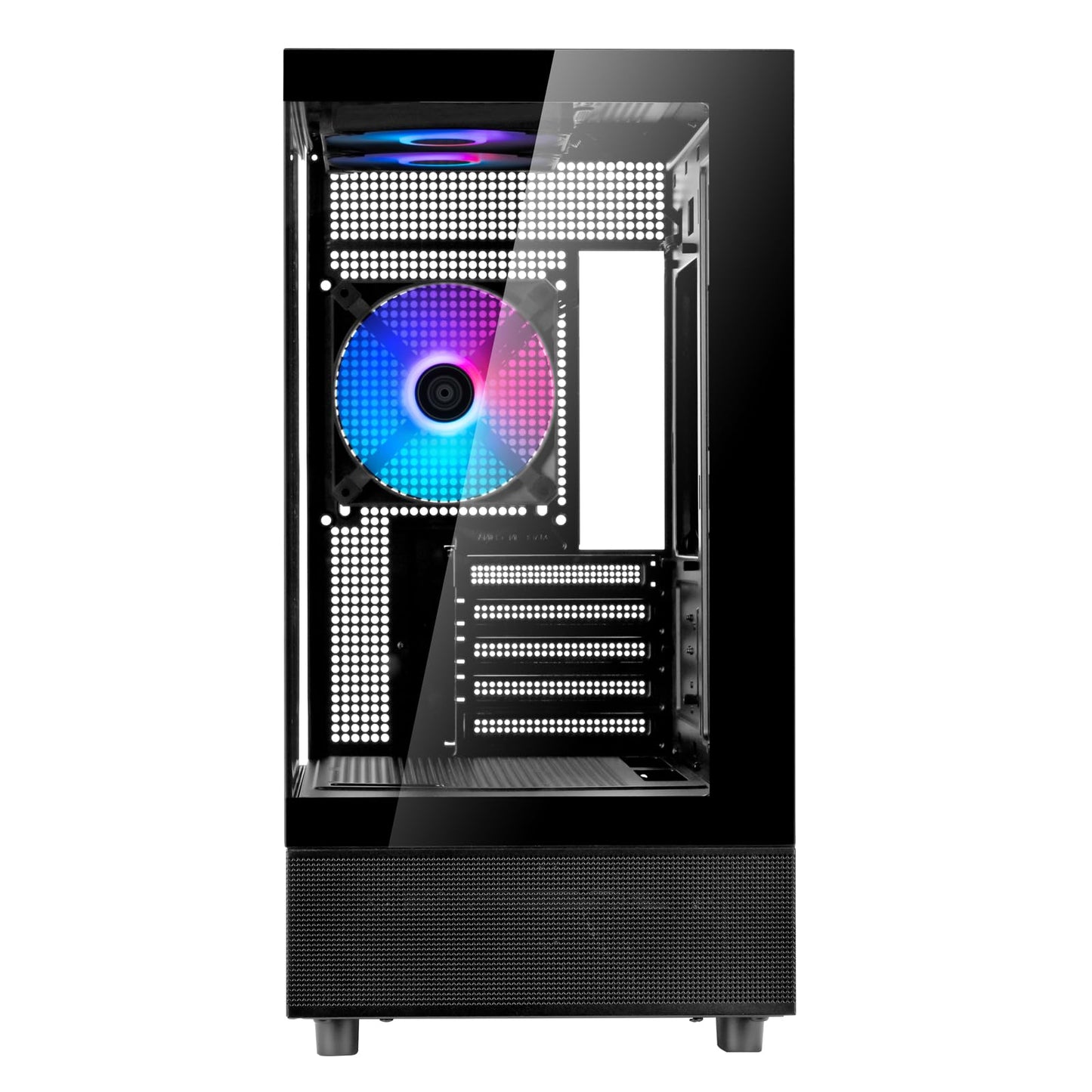 SilverStone Technology SST-LD04-B-ARGB - Lucid Serie, Panorama-Micro-ATX-Gehäuse mit beachtlichem 270°-Sichtfeld