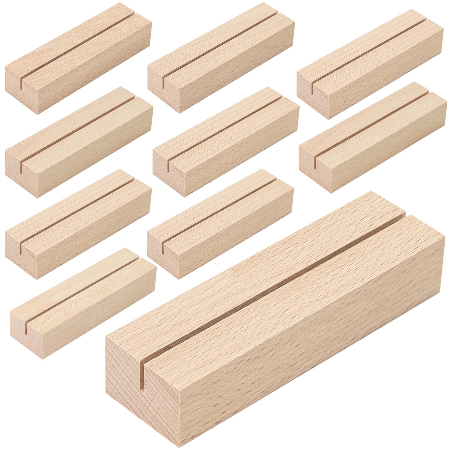 Kartenhalter Holz 10er Set Tischkartenstaender fuer Events 10x3x2cm