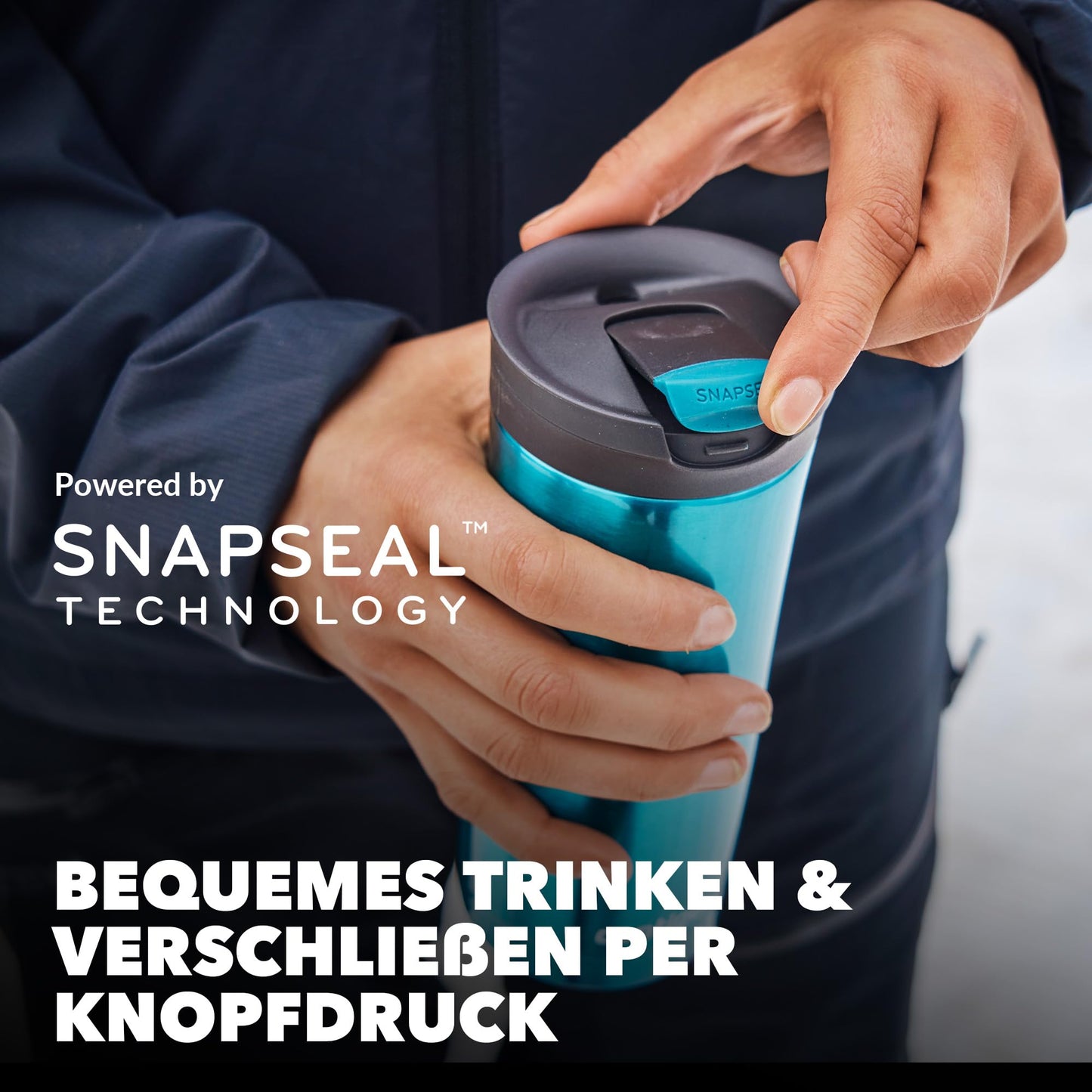 Thermobecher Huron Snapseal Edelstahl Isolierbecher 470 ml auslaufsicher BPA frei-Contigo