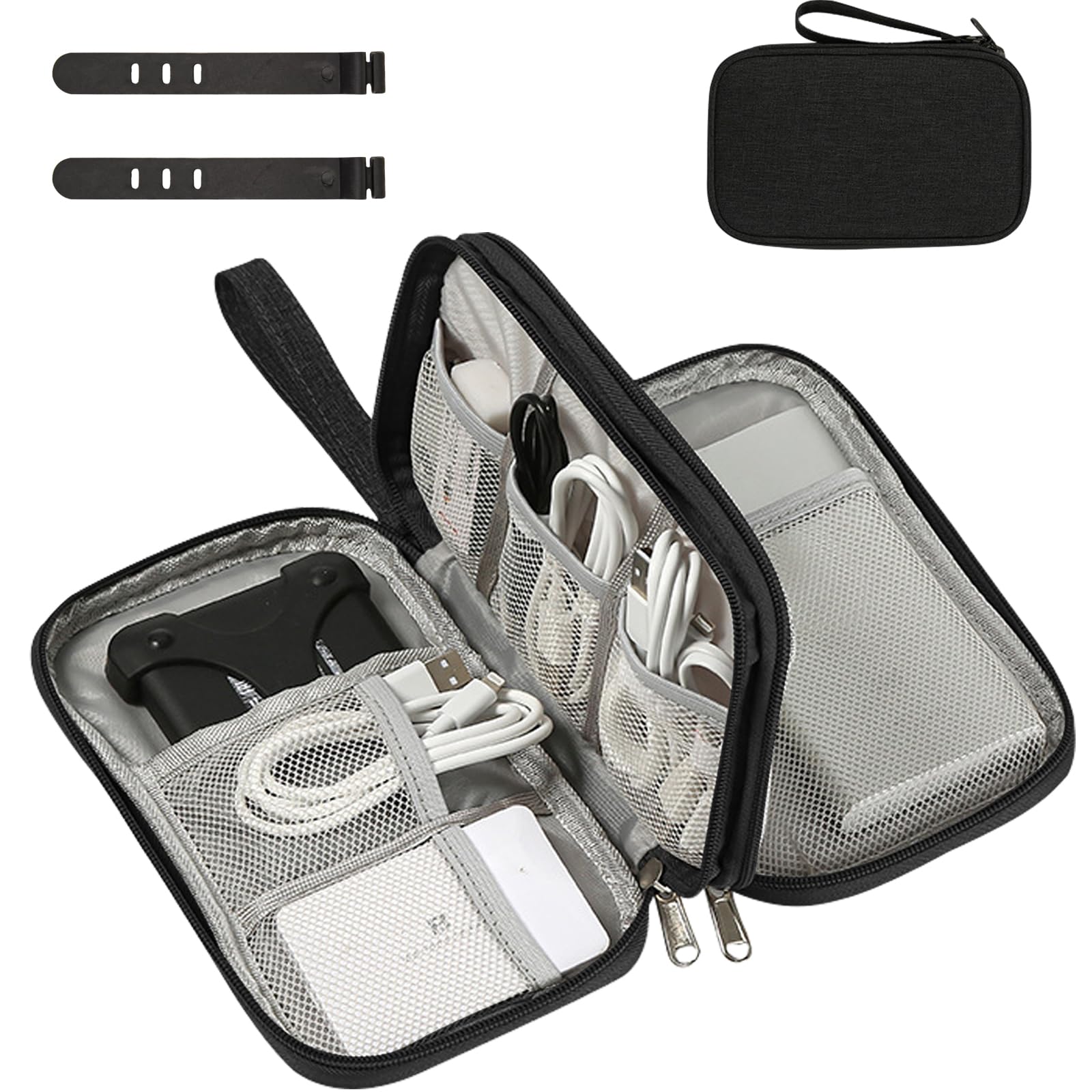 Kabeltasche Elektroniktasche Wasserdicht Doppelter Reissverschluss Organizer-OdiuK