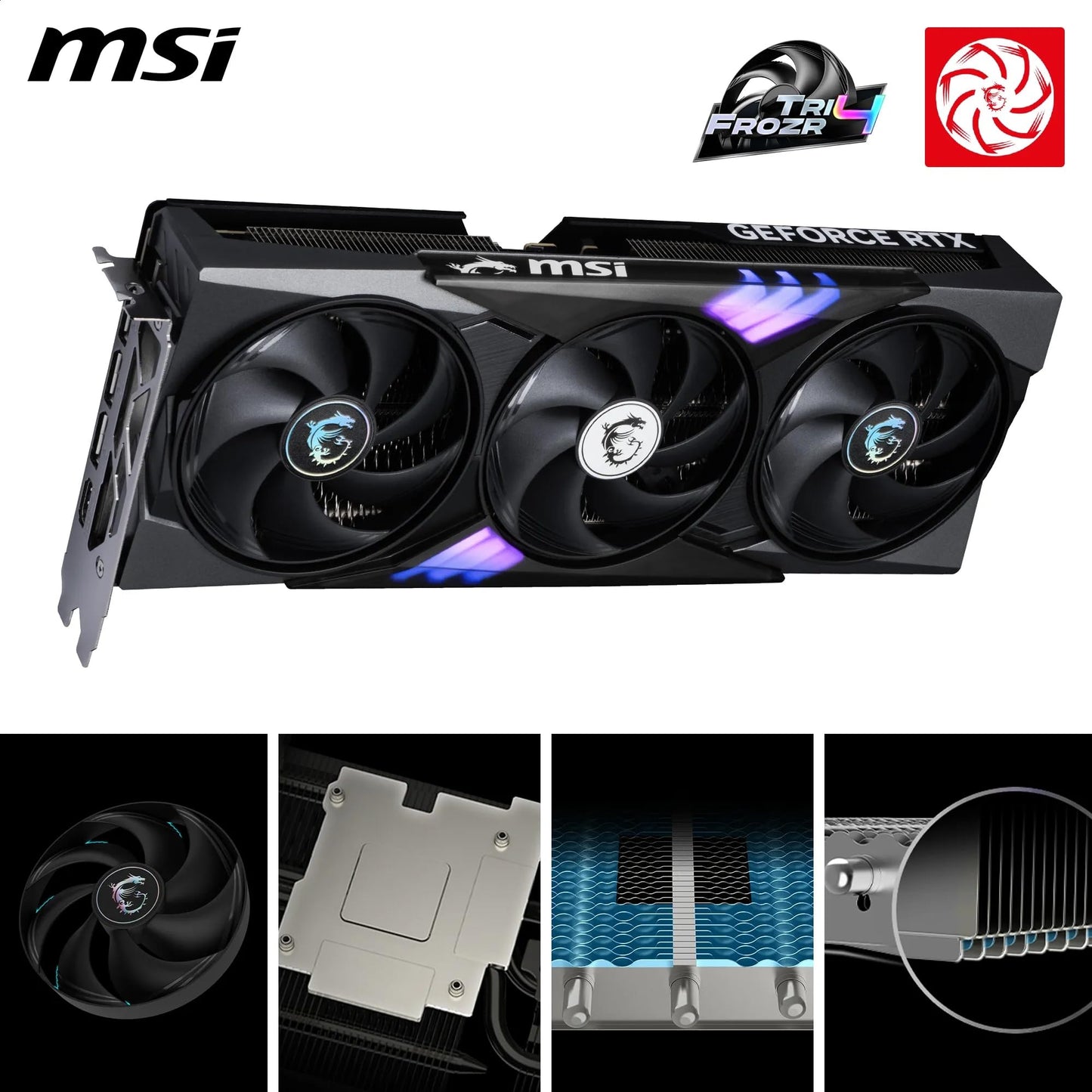 MSI GeForce RTX 5060 Ti 8G Gaming Trio OC - 8 GB GDDR7 (28Gbps/128-bit), PCIe 5, Boost: 2647 MHz, HDMI 2.1b, DisplayPort 2.1b