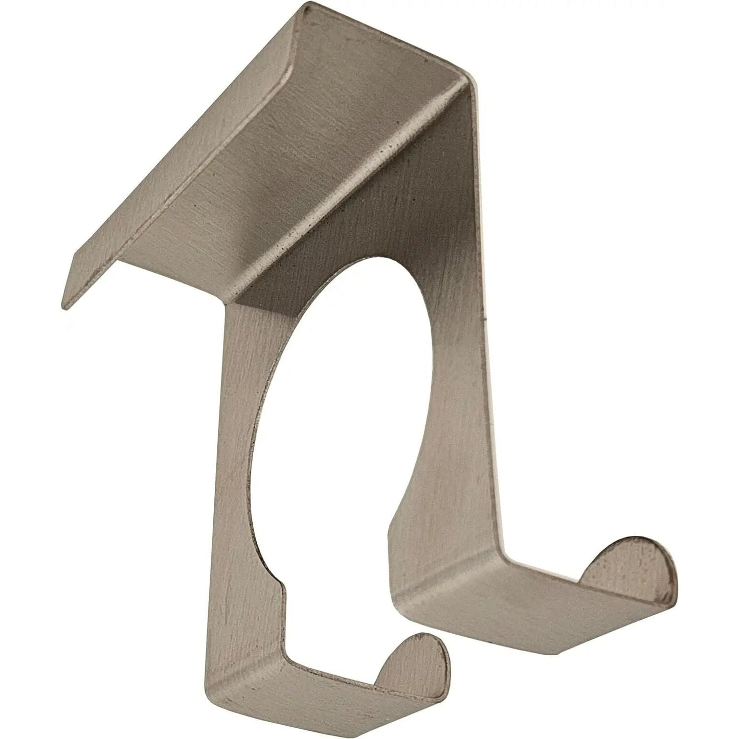 4 Haken Türhaken zum Einhängen silber Edelstahl Metall ohne Bohren 4 Stück Set