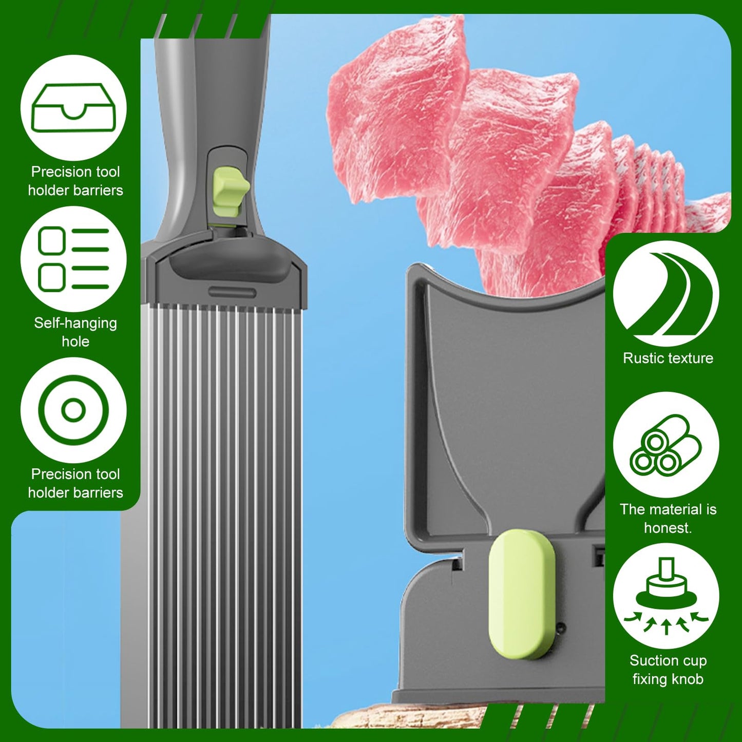 Manueller Fleischschneider zum flexiblen Schneiden von Fleisch und Gemüse