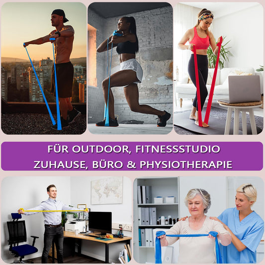 FitBeast Fitnessbaender 3er Set 2 Meter mit Tragetasche und Trainingsposter