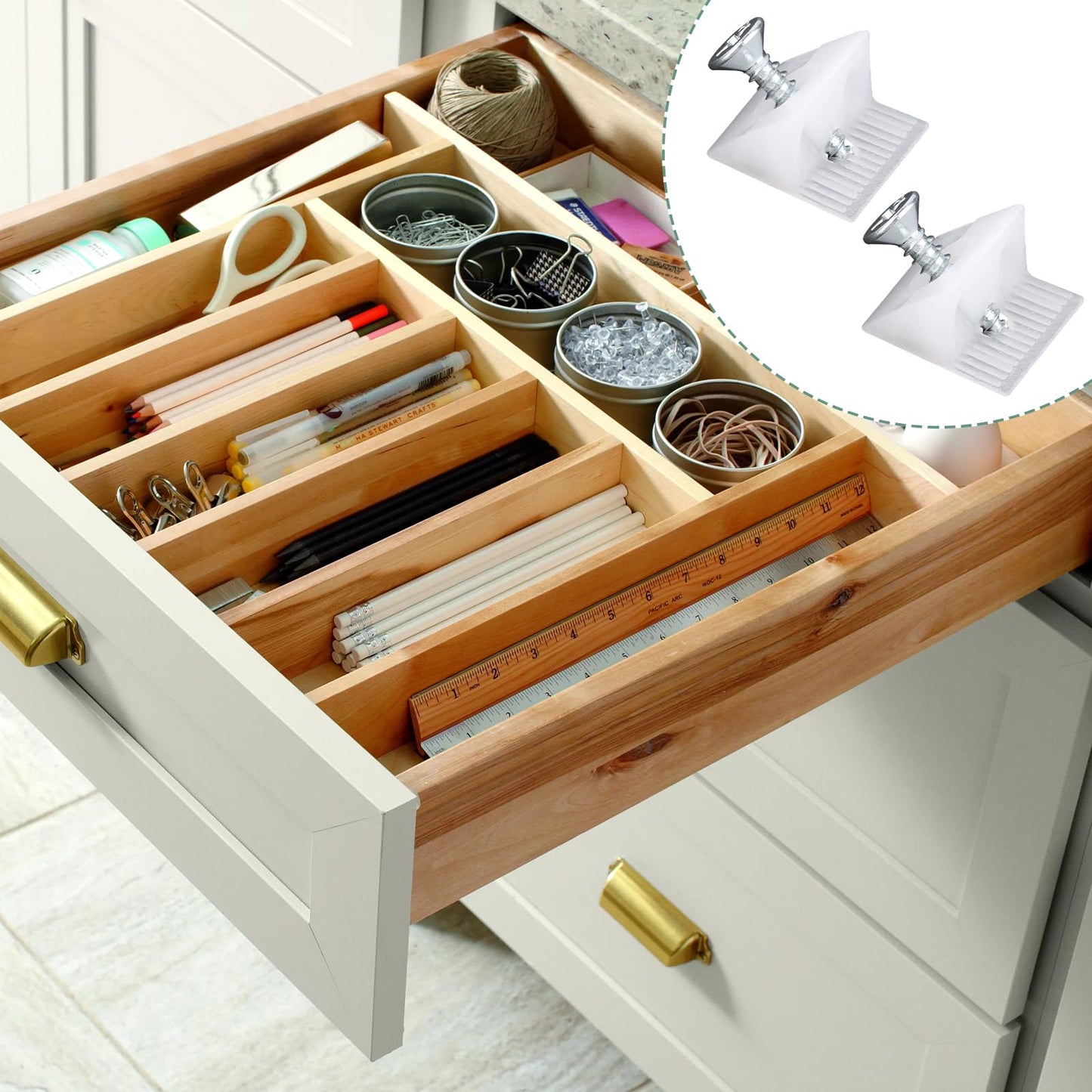 VFANDV Rückwandverbinder Set Kunststoff Schrauben Möbelbefestigung