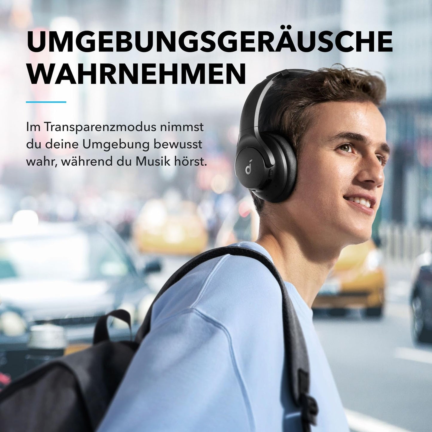 soundcore by Anker Q20i kabelloser Bluetooth Over-Ear-Kopfhörer mit Hybrid Active Noise Cancelling, 40h Spielzeit im ANC-Modus, Hi-Res Audio, tiefer Bass, Personalisierung per App