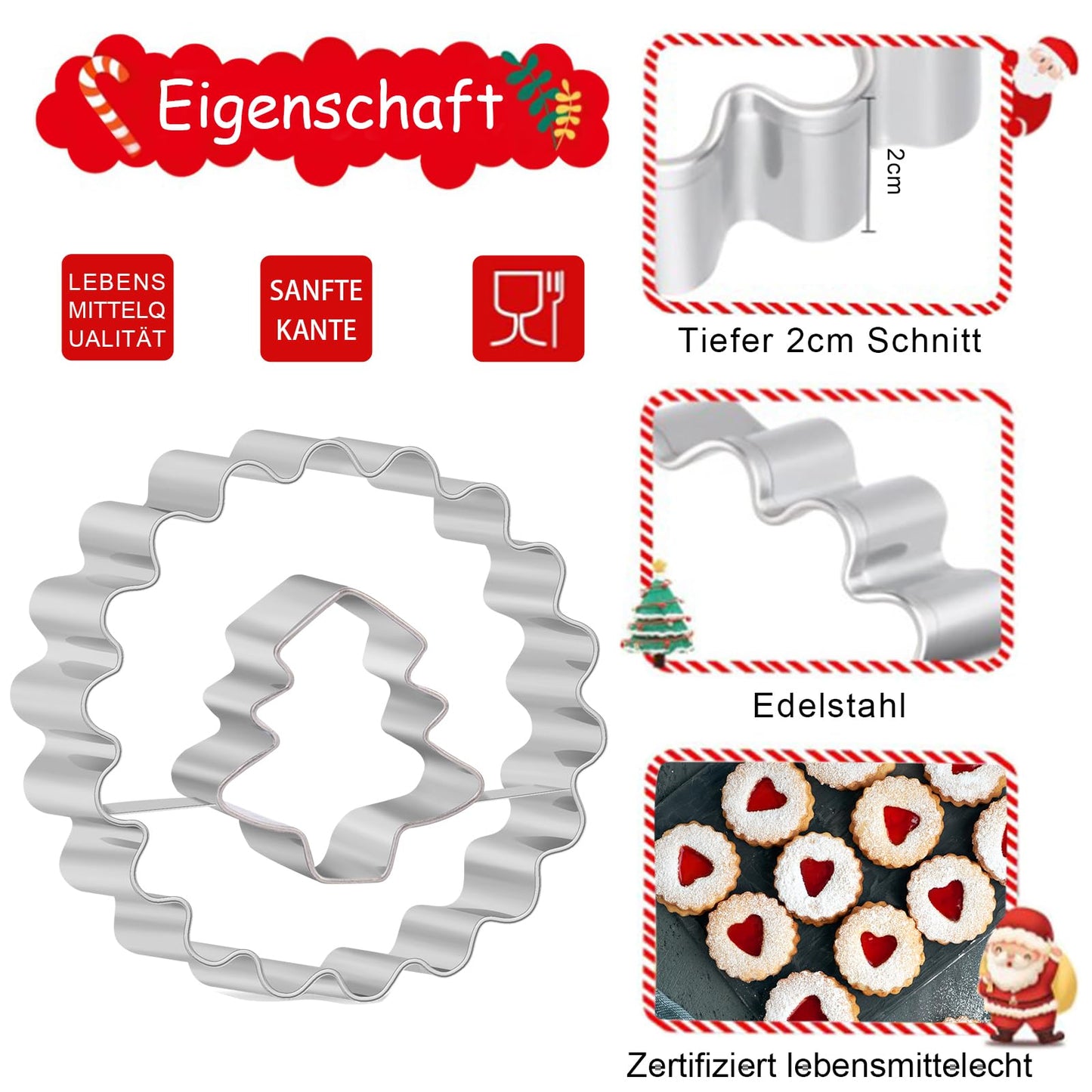Weihnachten Ausstechformen Set 12 Stueck Plaetzchen Lebkuchenmann