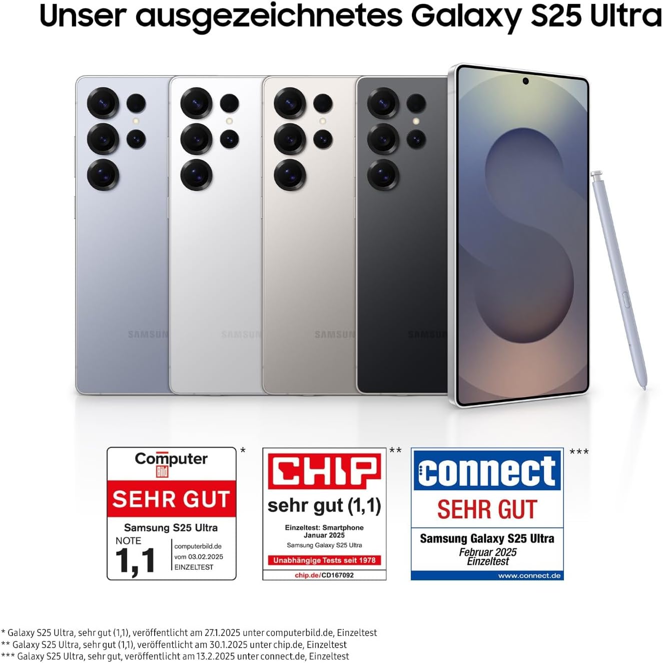 Samsung Galaxy S25 Ultra AI Smartphone mit Galaxy AI, Ohne Vertrag, Handy mit Android, 12 GB RAM, 512 GB Speicher, 200-MP-Kamera, Titanium Gray, 3 Jahre Herstellergarantie [Exklusiv auf Amazon]