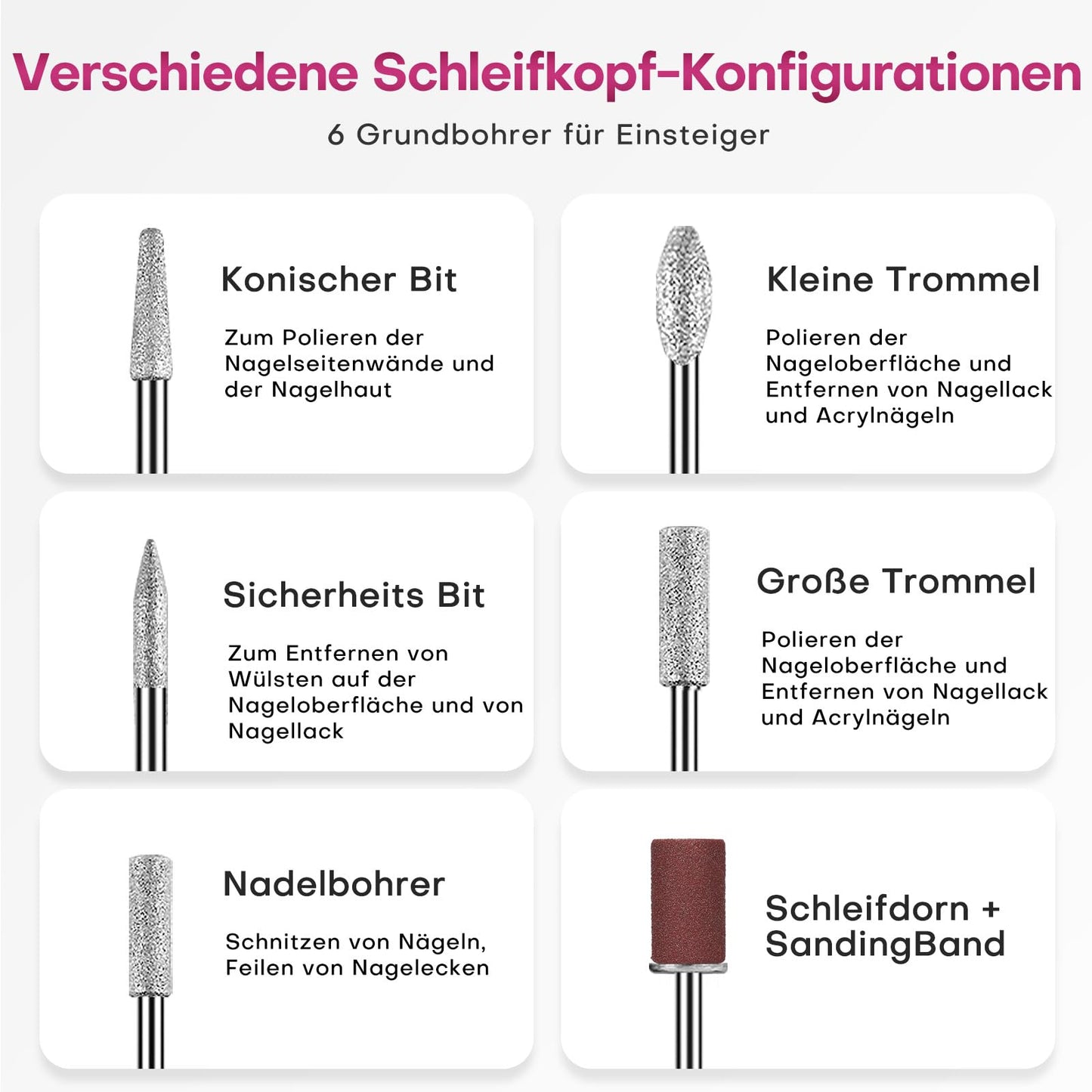 COSLUS C20 Kabellos Tragbar Nagelfräser, 11 in 1 Profi Maniküre und Pediküreset, Nagelfeile für Gelnägel und Acrylnägel, Nagelformen, Entfernen von Hornhaut