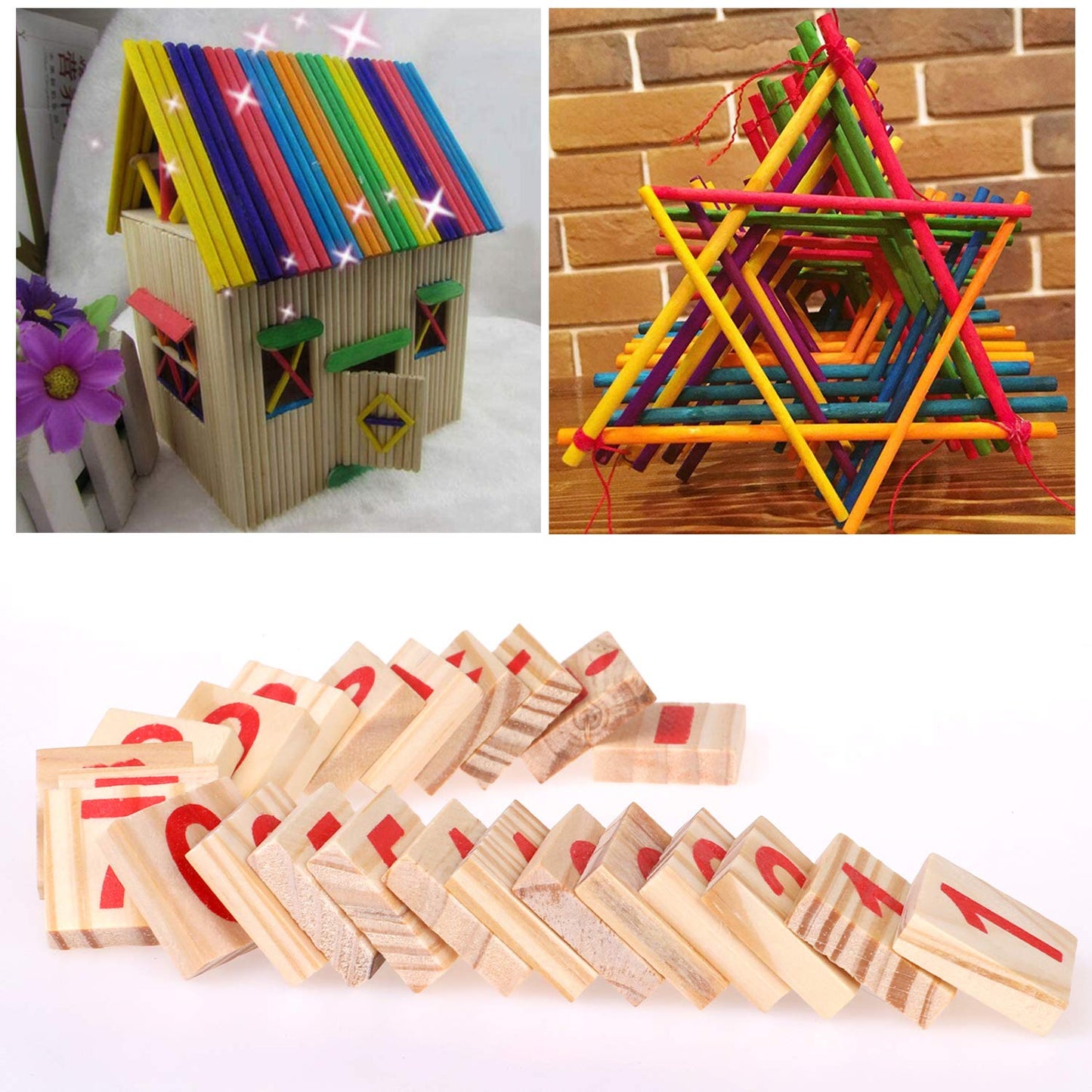 Mathematisches Montessori Holzspielzeug Rechenstäbchen Zahlenlernen