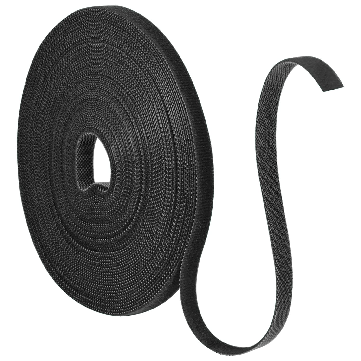 15m Klett Kabelbinder 10mm Klettband Wiederverwendbar Kabel Organizer Schwarz-Yoosso