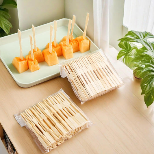 160 Stück Bambusgabeln Einweg Holzgabeln für Party Picknick und Catering-Futuhada