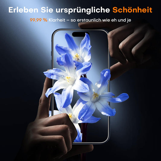 TOCOL für iPhone 15 Pro für Panzerglas Sichtschutz, Full Screen Automatische Installation 9H Stoßfest Kratzfest Anti-Fingerabdruck Anti-Bläschen Anti-Spy Schutzfolie, Kompatibel mit Hülle, 2 Stück