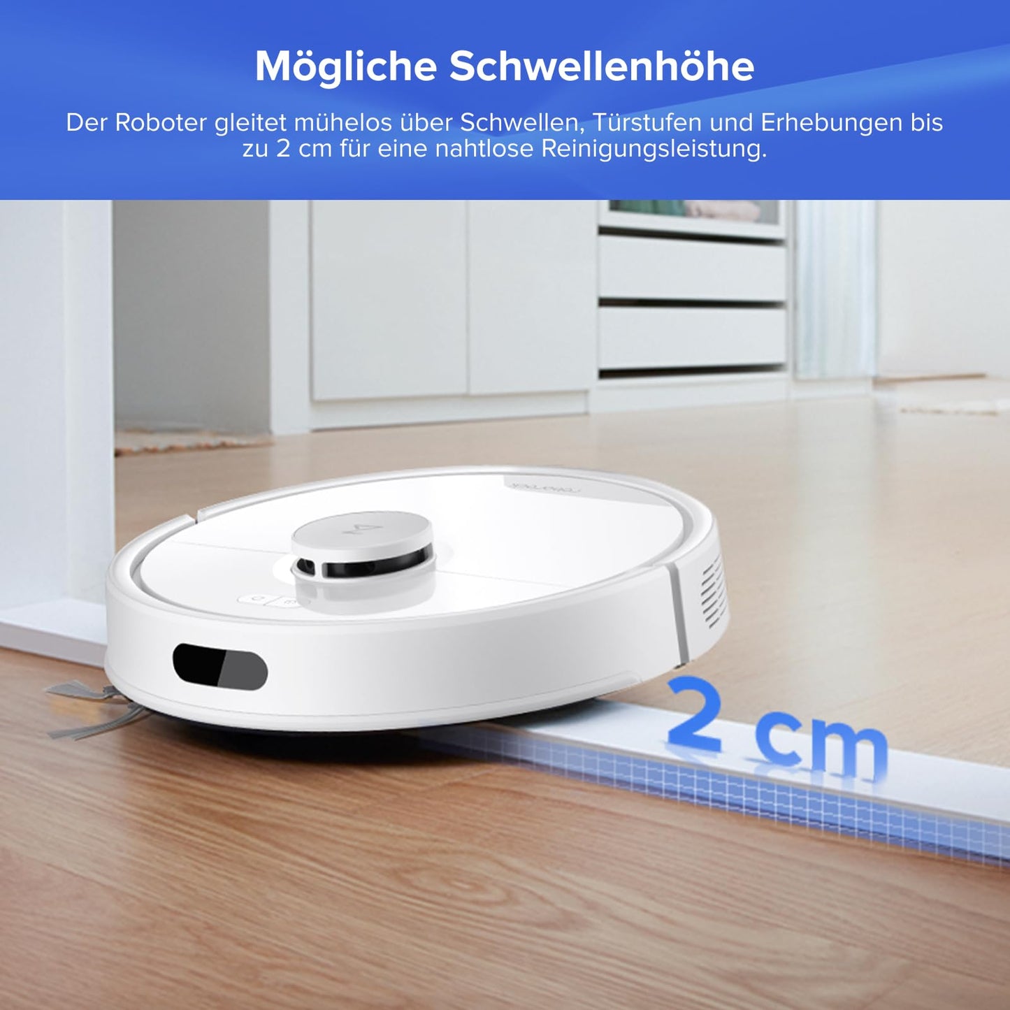 roborock Q7 L5+ Saugroboter mit Wischfunktion, Automatischer Staubentleerung, Dual Anti-Tangle System, 8.000 Pa Saugkraft, LiDAR-Navigation,Wischroboter für Teppich, Tierhaare, APP Steuerung, Weiß