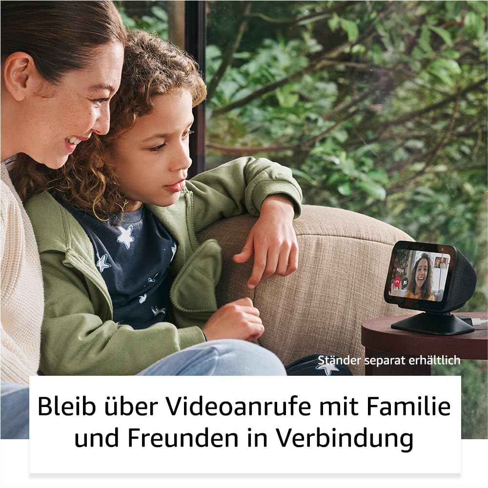 Echo Show 5 (Neueste Generation) | Kompakter smarter Touchscreen zum Steuern deines Smart Homes und mehr | Graublau, mit Alexa+ Early Access (Packung mit 2)