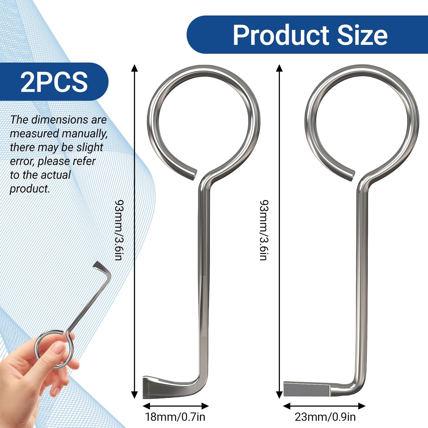 Universelles 2er Dietrich Set aus Edelstahl für Zimmertüren
