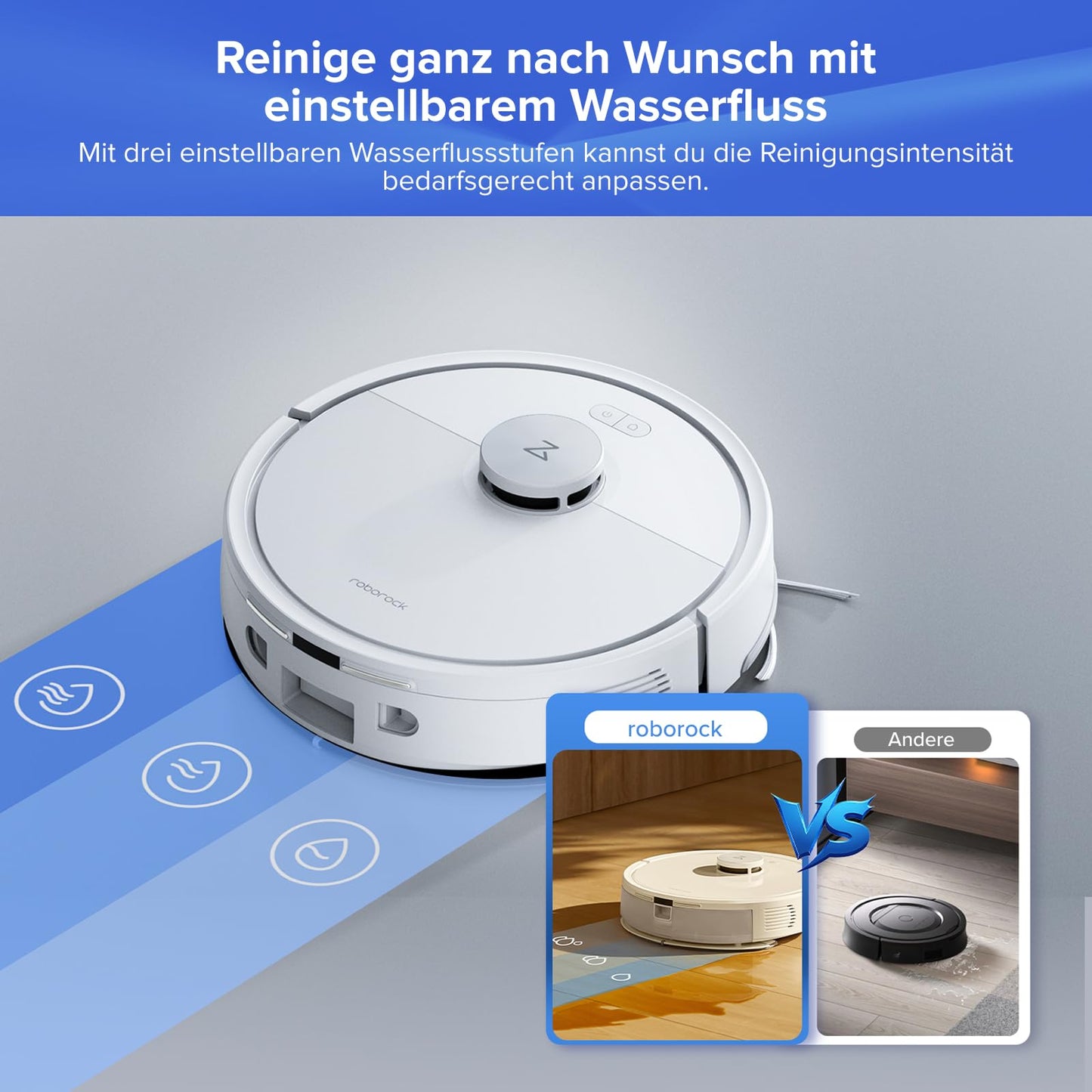 roborock Q7 L5+ Saugroboter mit Wischfunktion, Automatischer Staubentleerung, Dual Anti-Tangle System, 8.000 Pa Saugkraft, LiDAR-Navigation,Wischroboter für Teppich, Tierhaare, APP Steuerung, Weiß