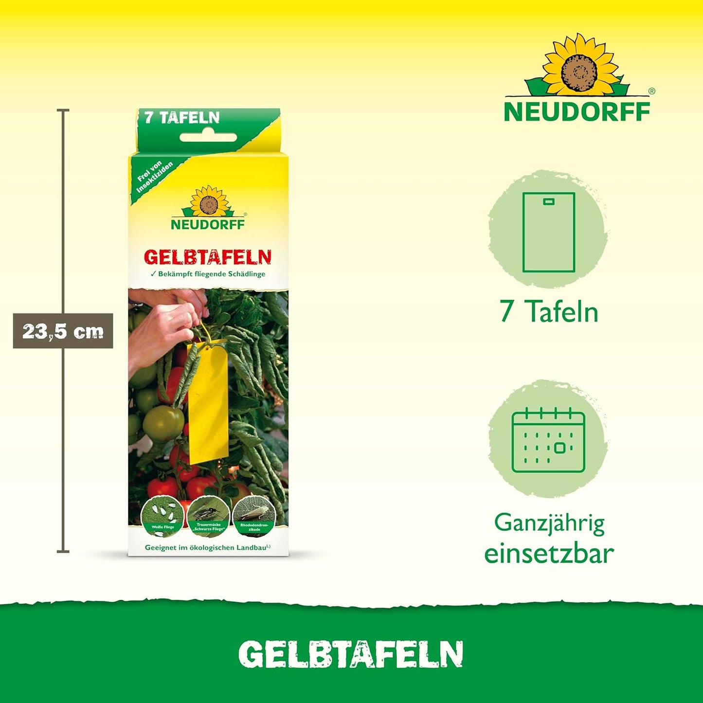 Gelbtafeln kleinformatig zur wirksamen Schädlingsbekämpfung im Haus und Garten-Neudorff Shop