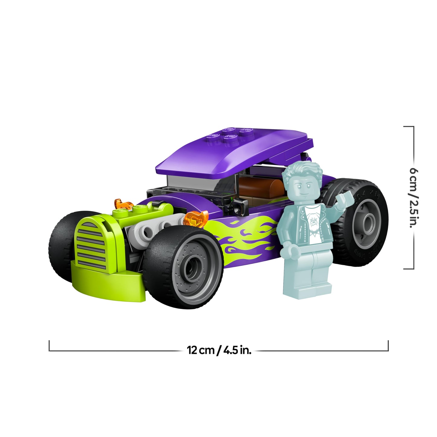 LEGO City Hot Rod - Race Car Toy w/a Driver Minifigure & Folding Roof - Fine Motor Skills Building Set - Small Birthday Gift Idea for 5+ Year Old Boys - 60485