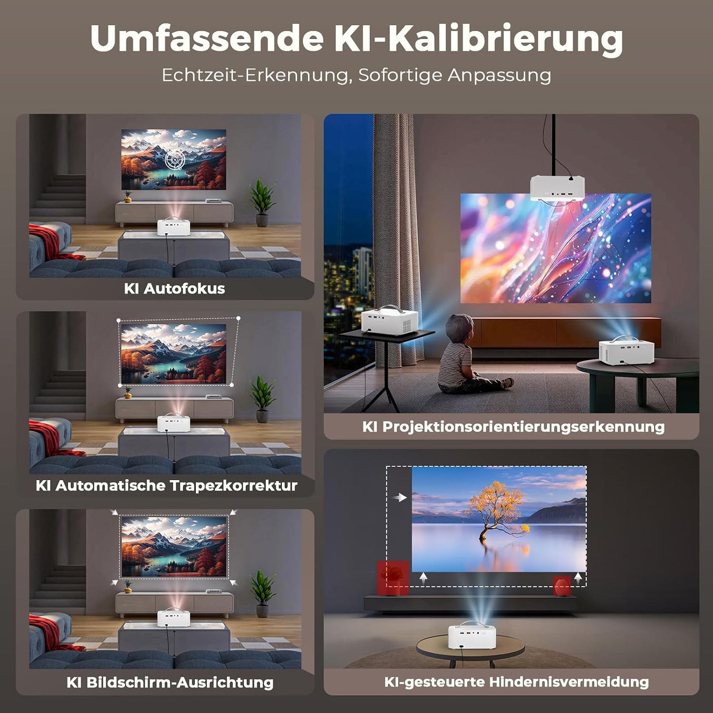 Lisowod 4K Beamer | Netflix & Prime Video | 1600 ANSI