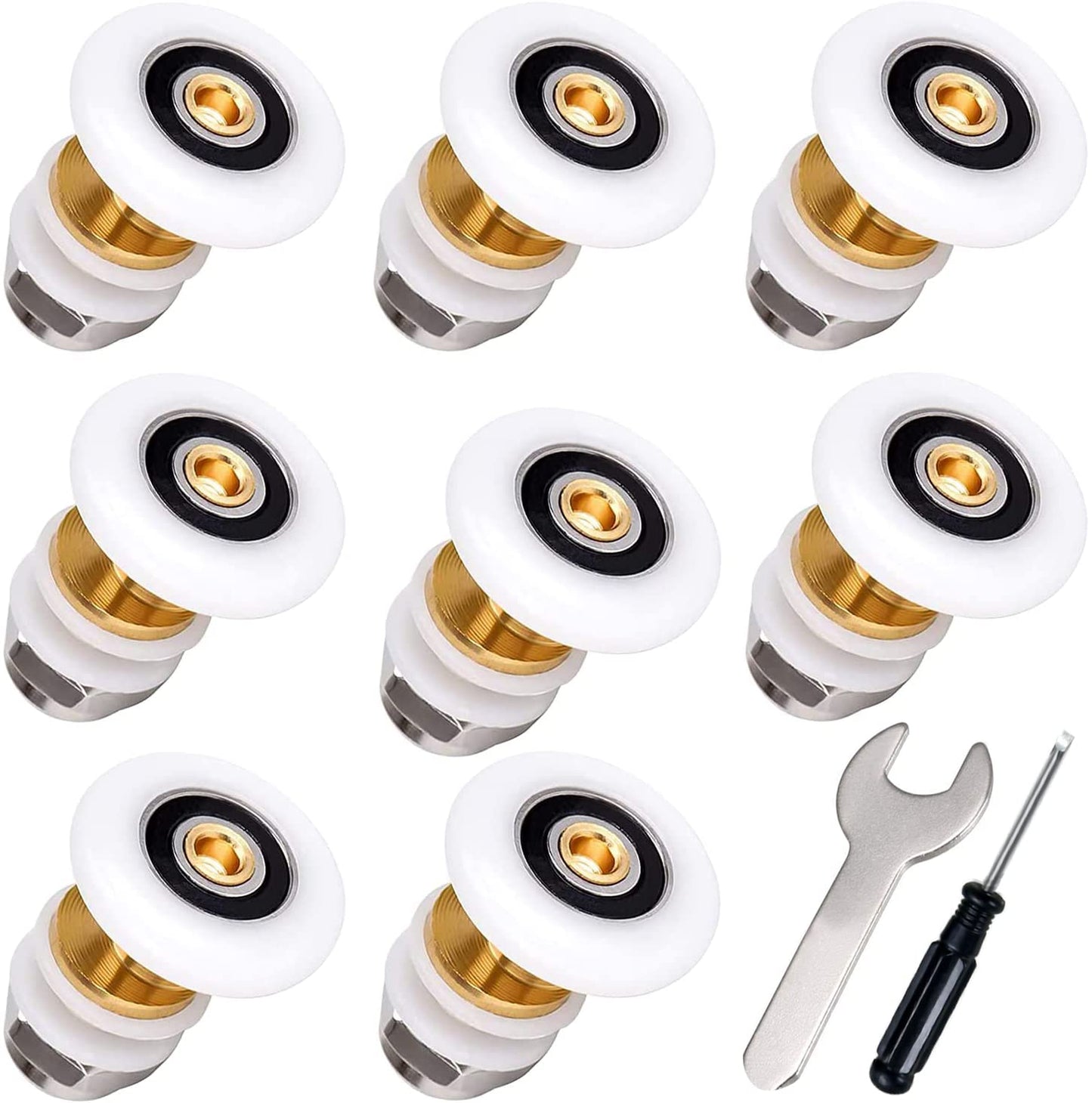 Duschkabine Rollen 25mm Schiebetür Nylon Ersatzrollen 8 Stück Set