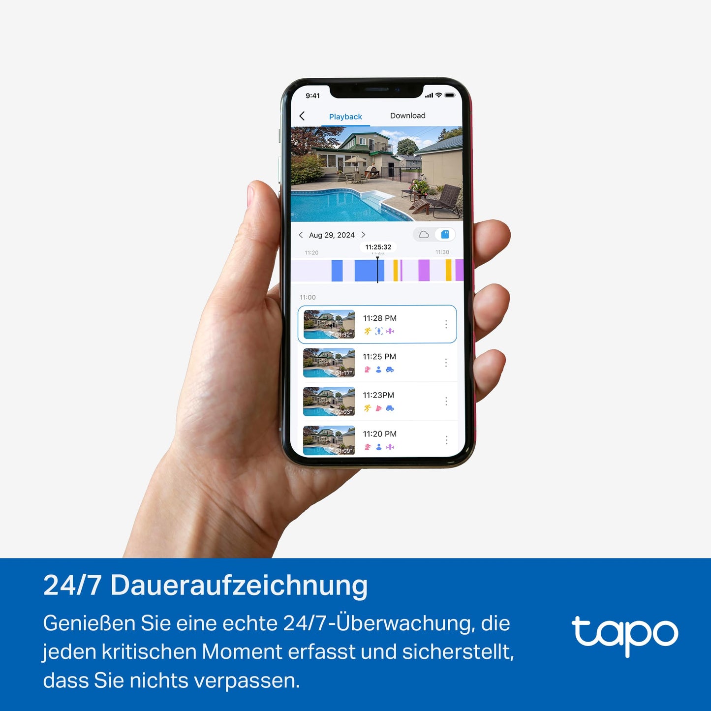 Tapo C460 4K 8MP Überwachungskamera Aussen Akku, Starlight-Farb-Nachtsicht, Dual-Band WLAN, Magnetfuß, Verschlüsselte microSD-Aufzeichnung, KI-Erkennung, 10000-mAh-Akku