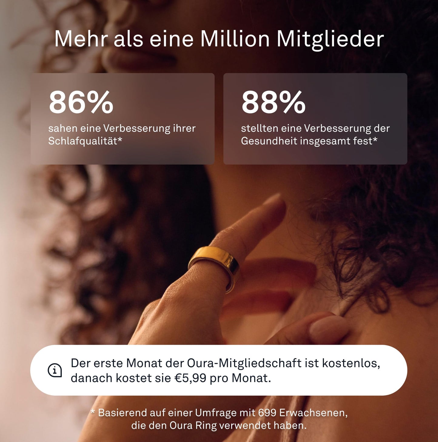 Oura Ring 4 – Gold – Größe 8 – Smart-Ring – Oura Ring 4 Größenprobier-Set zur Größenbestimmung – Wearable fürs Schlaf-Tracking – Herzfrequenz – Fitness-Tracker – Bis zu 8 Tage Akkulaufzeit