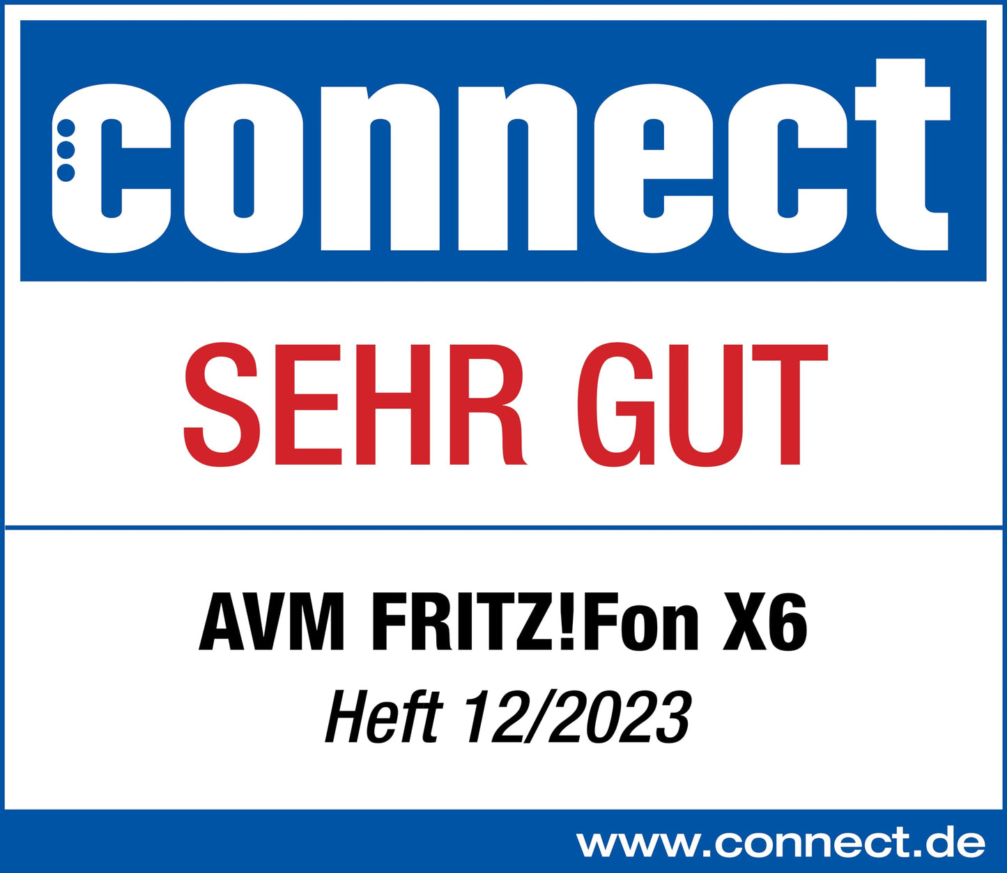 FRITZ!Fon X6 Black DECT-Komforttelefon (hochwertiges Farbdisplay, HD-Telefonie, Full-Duplex-Freisprechen, Steuerung FRITZ!Box-Funktionen), schwarz, deutschsprachige Version