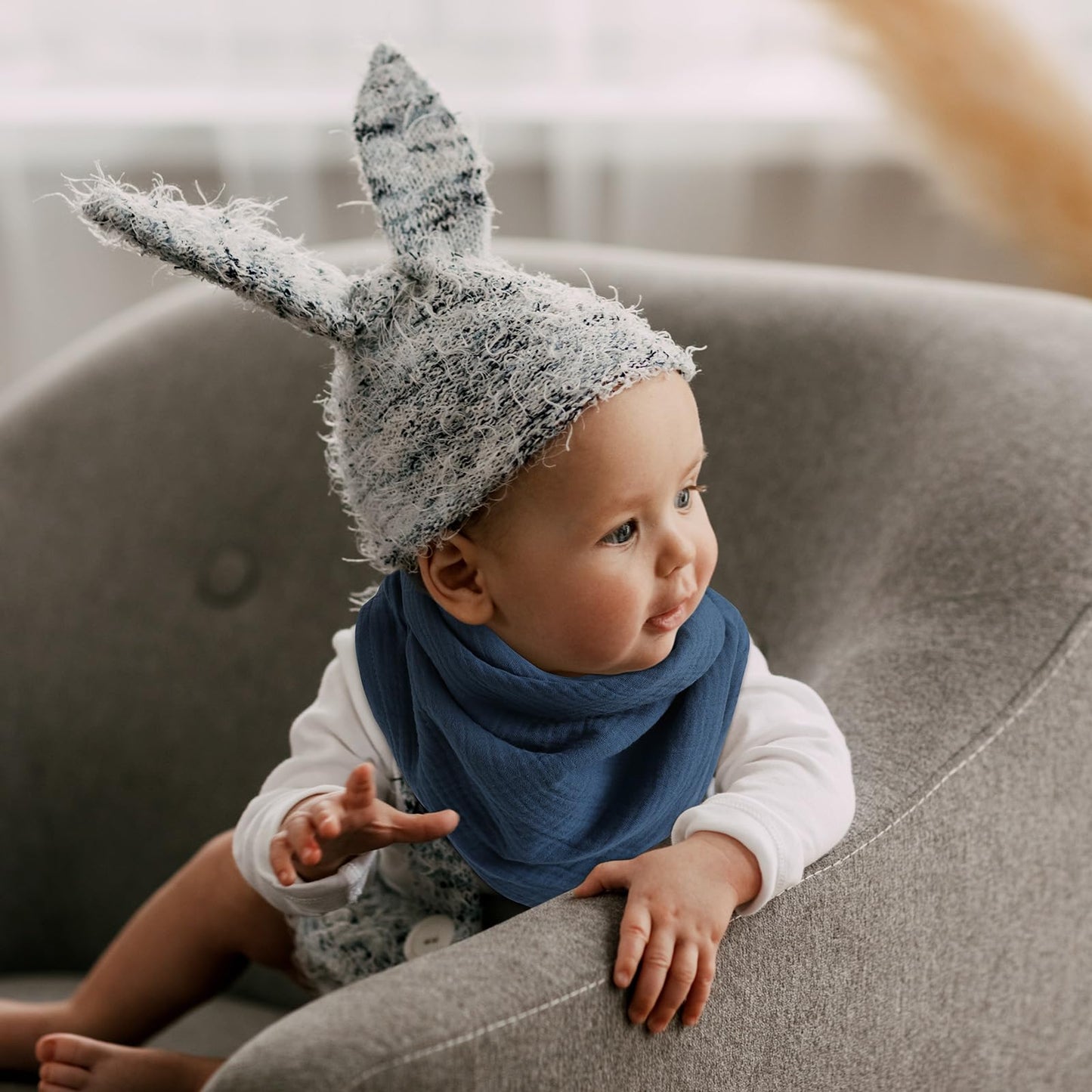 Atmungsaktive Baby Musselin Wickeltücher 5er Pack