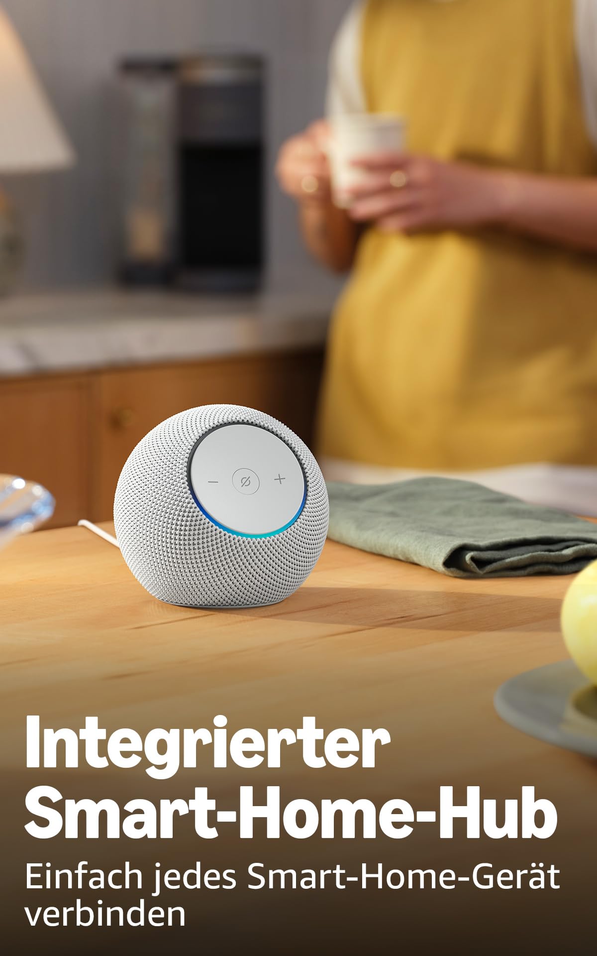 Amazon Echo Dot Max (neueste Generation), Lautsprecher mit raumfüllendem Klang und integriertem Smart-Home-Hub, Graphit, mit Alexa+ Early Access (Packung mit 2)