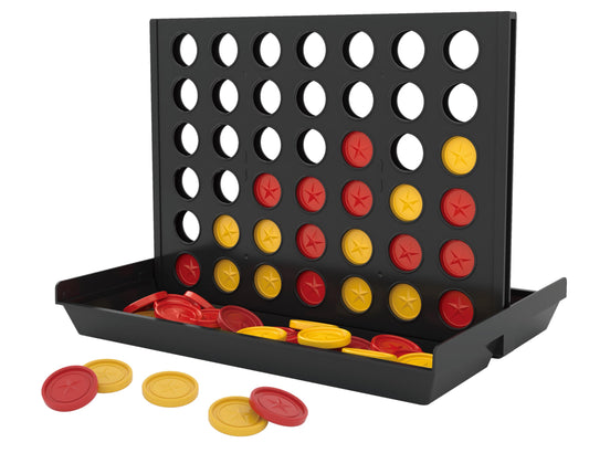 noris Spieleklassiker 4-er Reihe – Strategiespiel für unterwegs, beliebter Klassiker im Reiseformat, vertikales Steckspiel für Zwei Spieler, Denkspiel für Kinder, Logikspiel, ab 4 Jahren