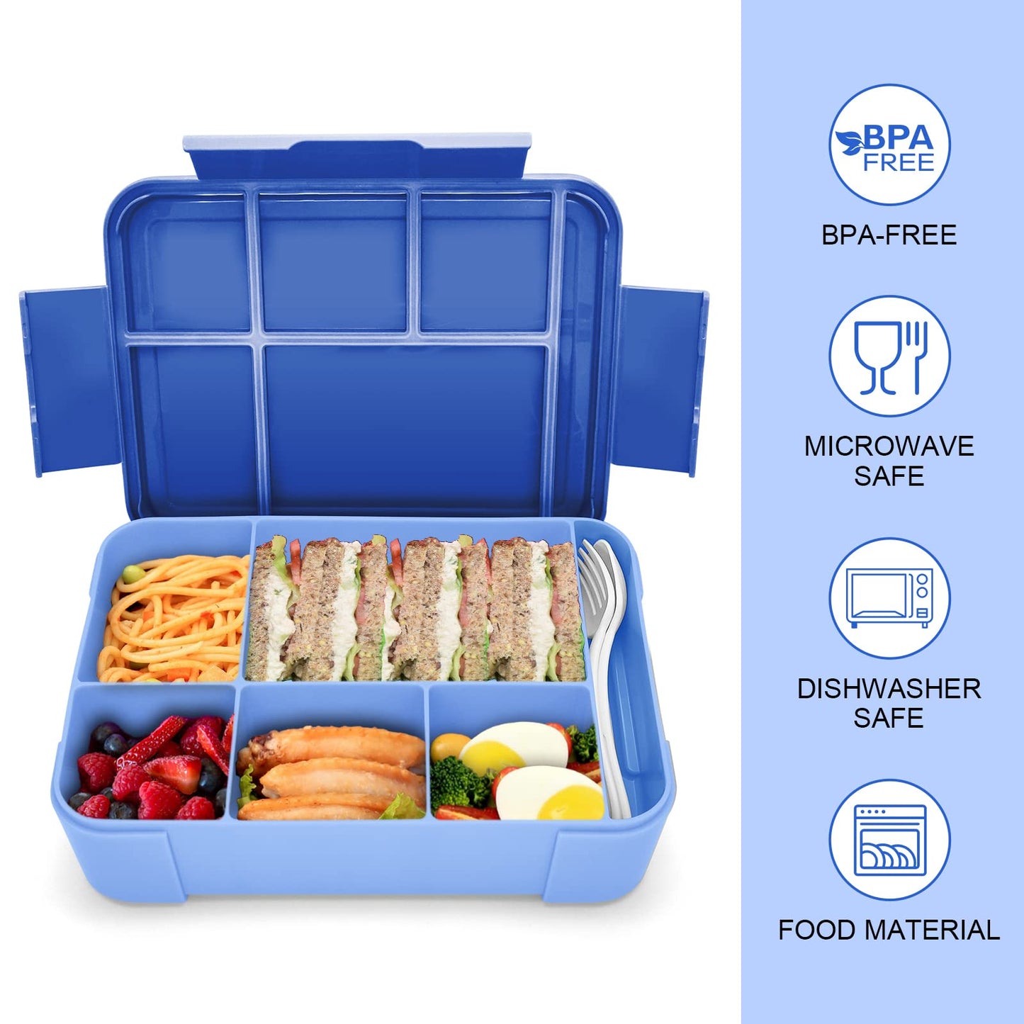 Brotdose Kinder mit Fächern Bento Box auslaufsichere Lunchbox