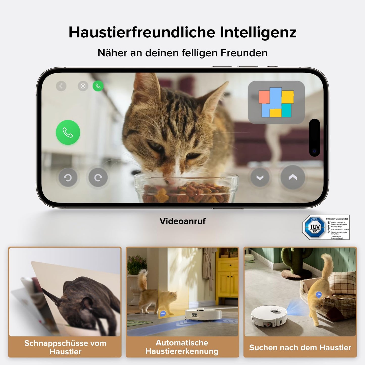 roborock Qrevo Curv 2 Flow Saugroboter mit Wischfunktion, SpiraFlow-Wischwalze mit Selbstreinigung, 20.000 Pa Saugkraft, Dual Anti-Tangle System, intelligenter Teppichschutz, All-in-One Dock