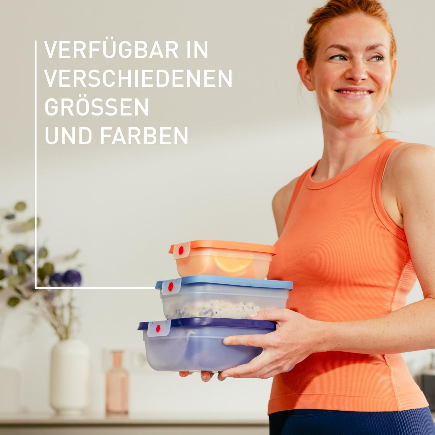 EMSA oneClick Frischhaltedose 0,5L 100 Prozent dicht blau Made in Germany