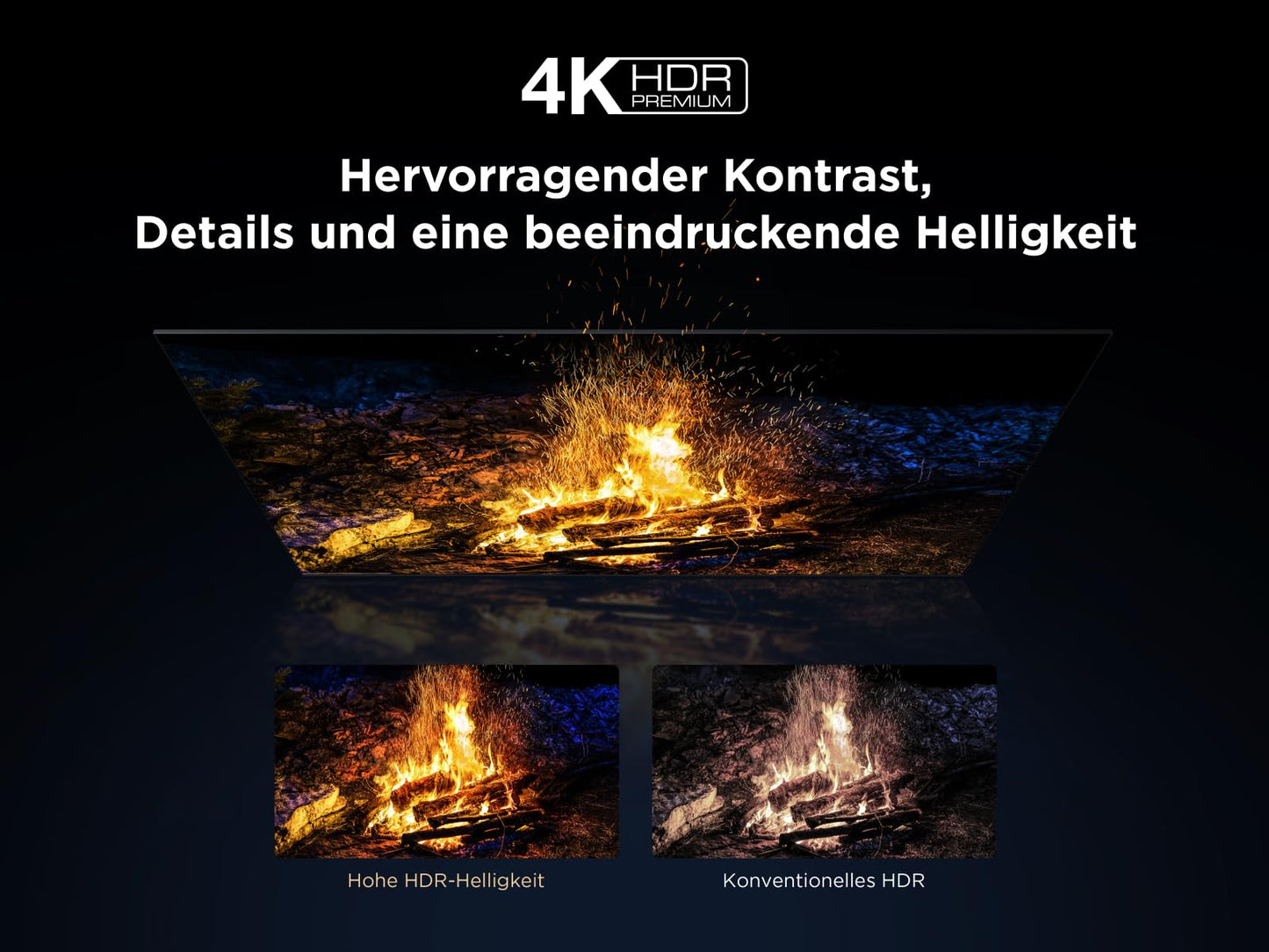 TCL 85Q6C 85 Zoll QD-Mini LED Fernseher, 4K HDR Premium 1000nits, Smart TV mit Google TV (Dolby Vision IQ & Atmos, Onkyo 2.1 Soundsystem, 144Hz Motion Clarity Pro, Game Master)