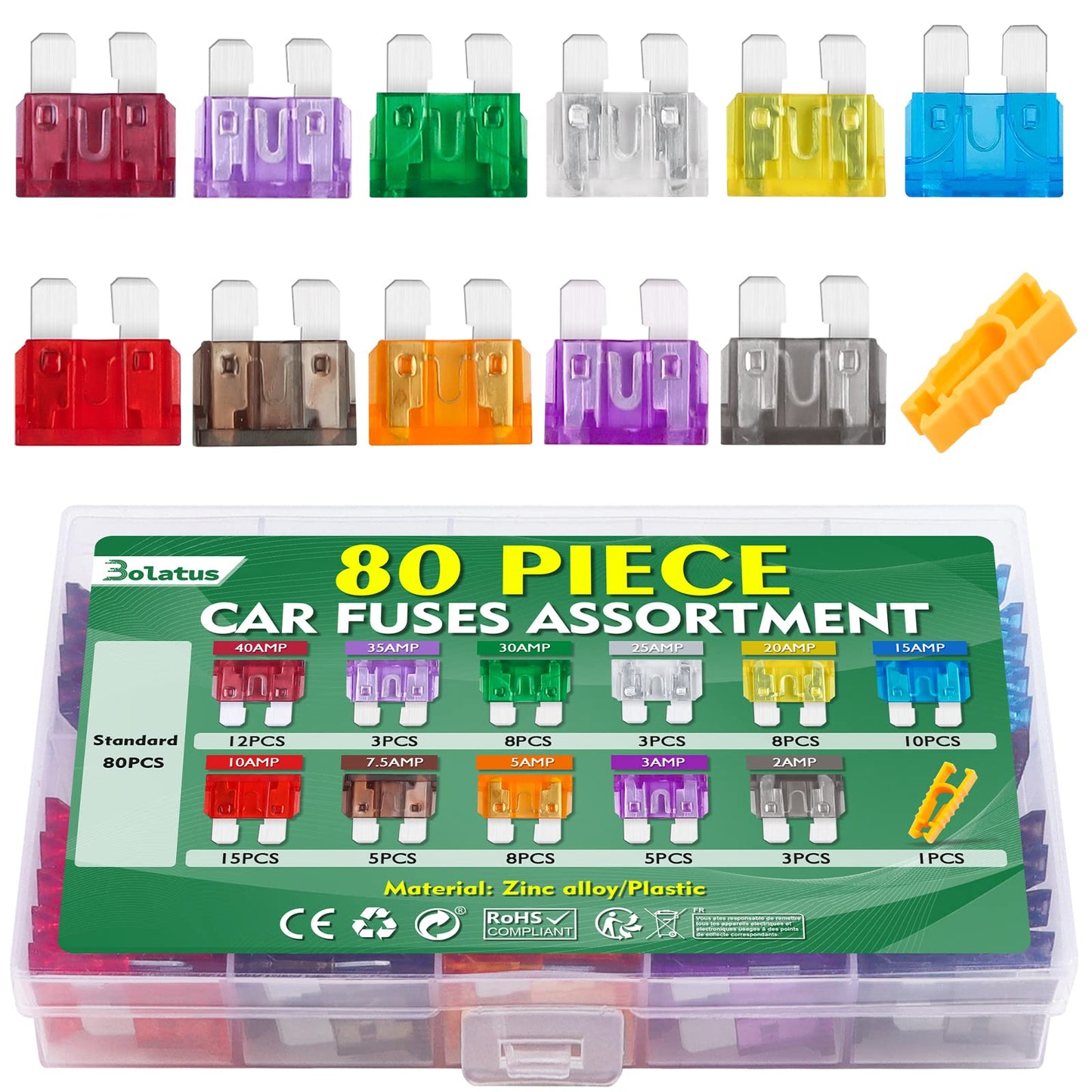 Standard Kfz Sicherungs Set 80 Teilig Mit Sicherungszieher