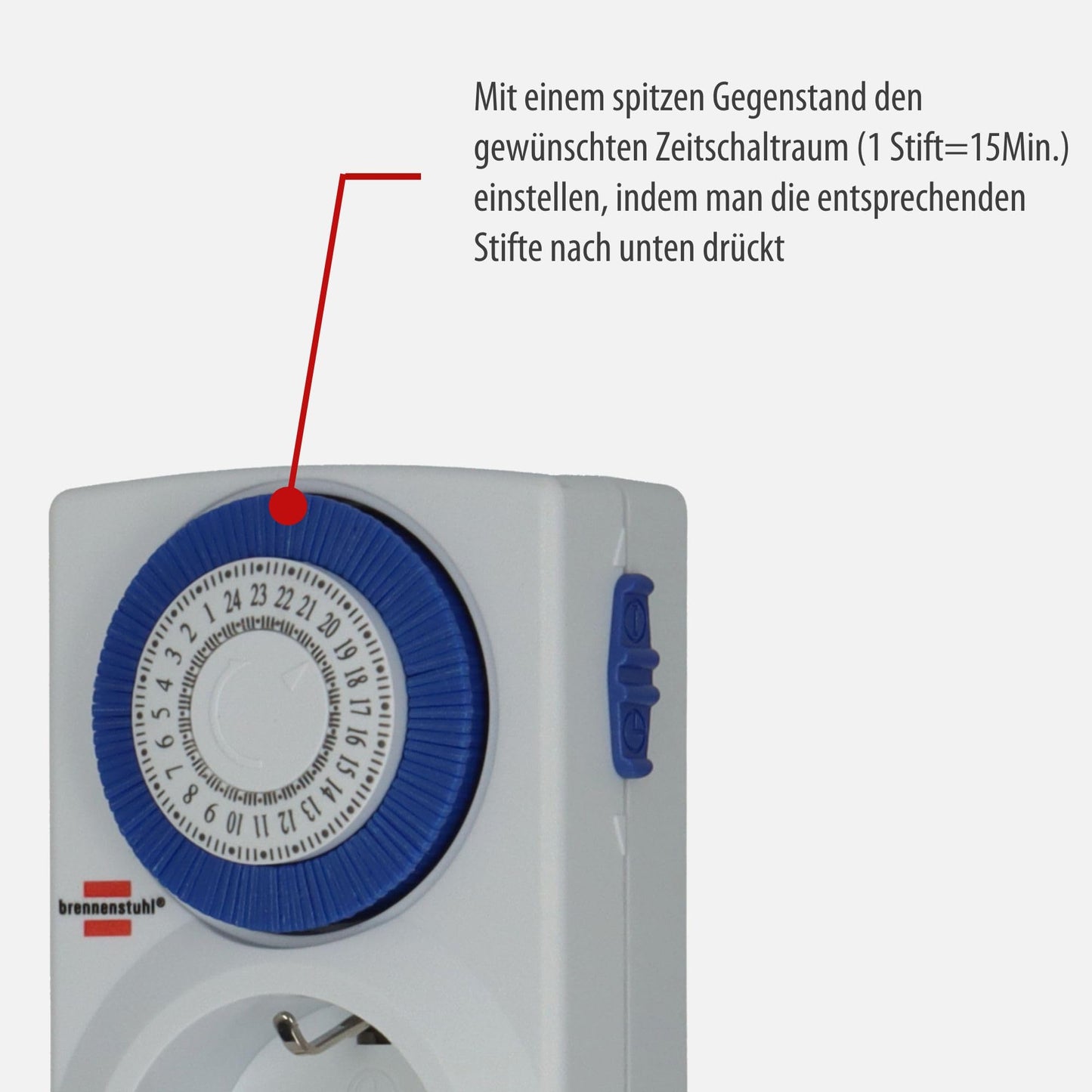 Brennenstuhl mechanische Zeitschaltuhr MMZ 20 mit Berührungsschutz