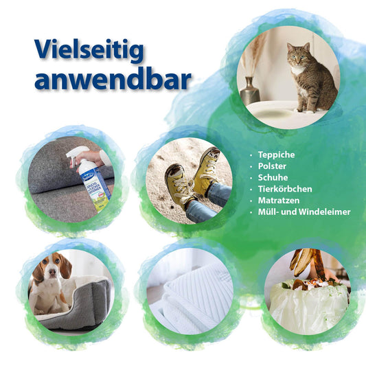 Bactador Enzymreiniger Spray 750ml - Geruchsentferner & Fleckenentferner, Hundeurin & Katzenurin Entferner, Mikrobiologischer Geruchsneutralisierer, Polsterreiniger, Porentiefe Reinigung