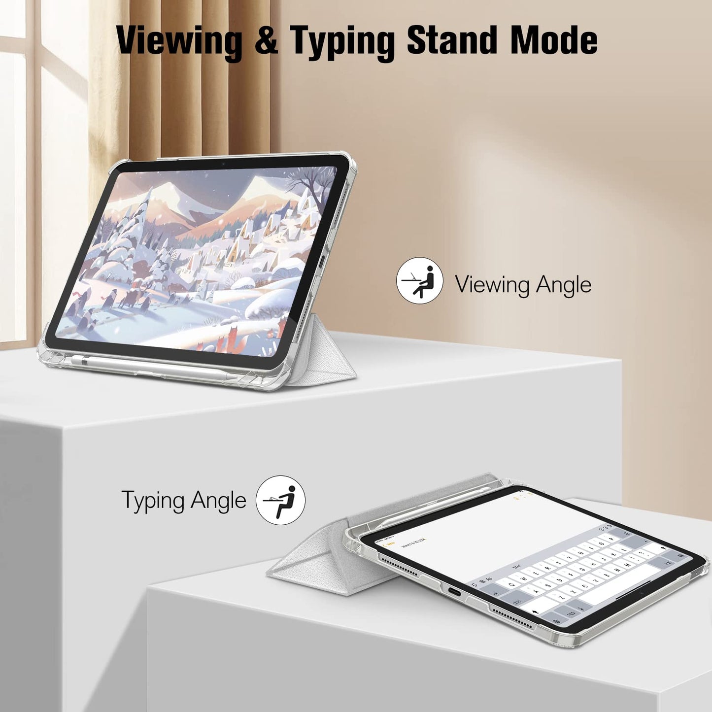 Ultradünne Schutzhülle für Tablets, 11 und 10,9 Zoll, Silber